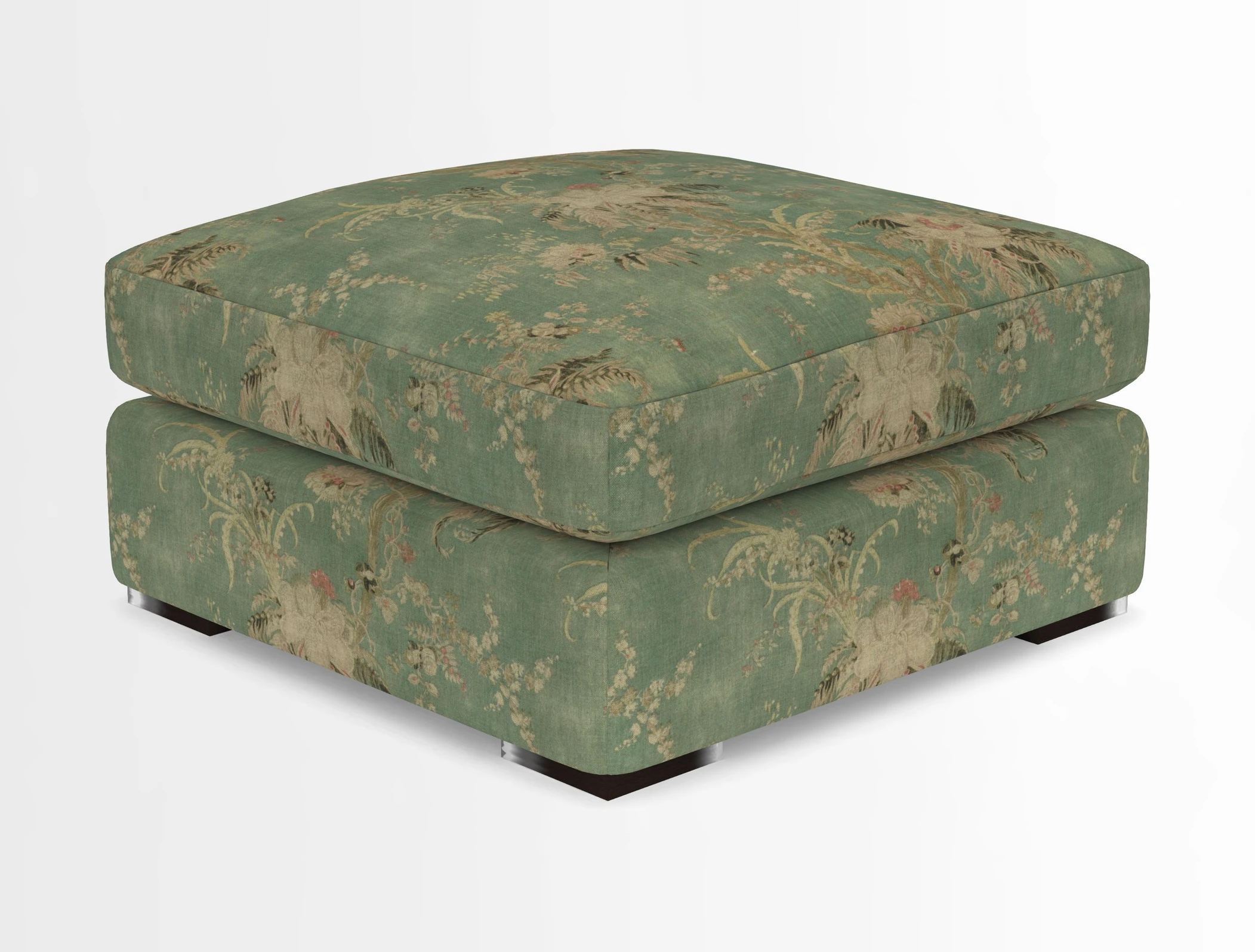 Stockbridge Combi Footstool in Two Tone Plain Biscuit