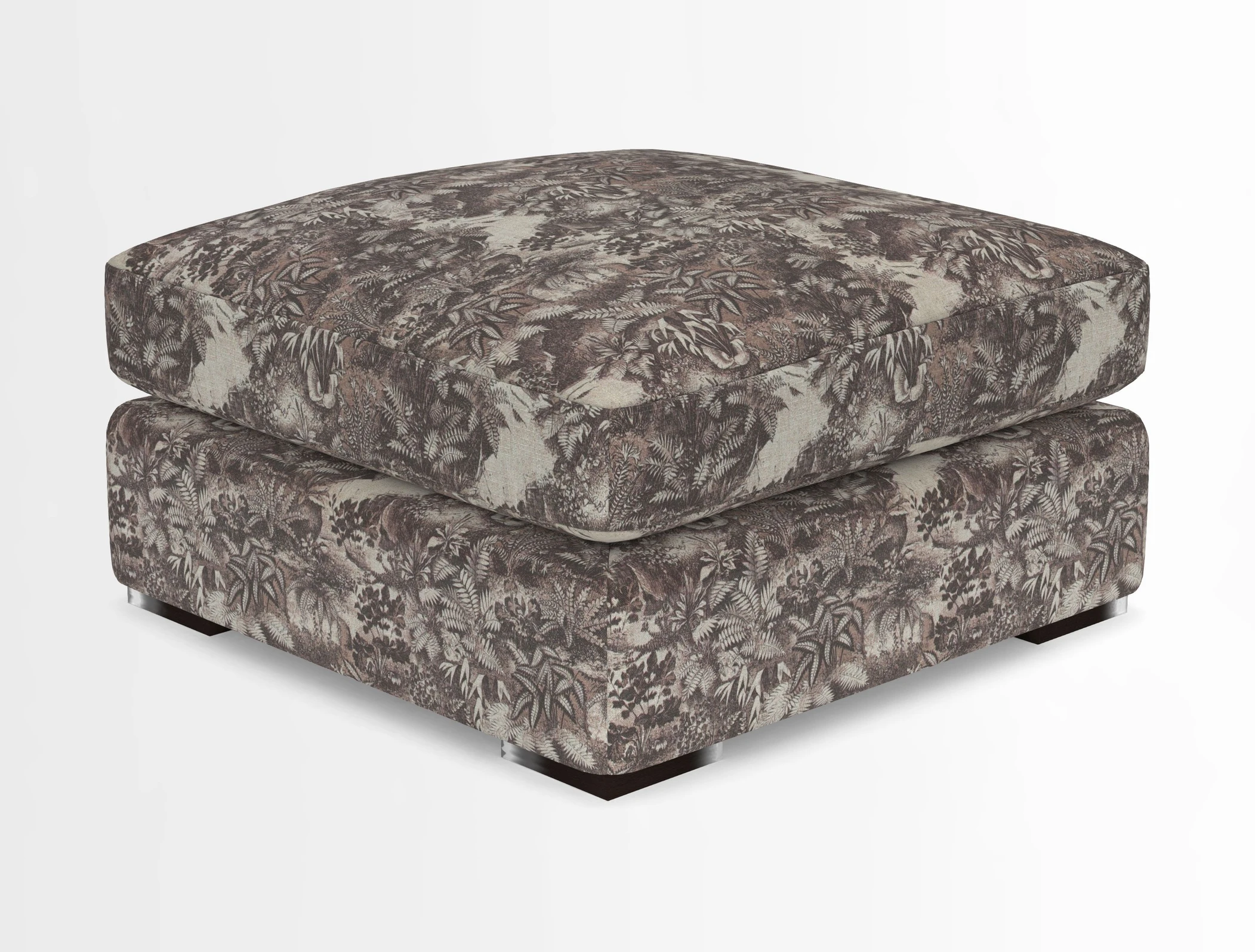 Stockbridge Combi Footstool in Two Tone Plain Biscuit