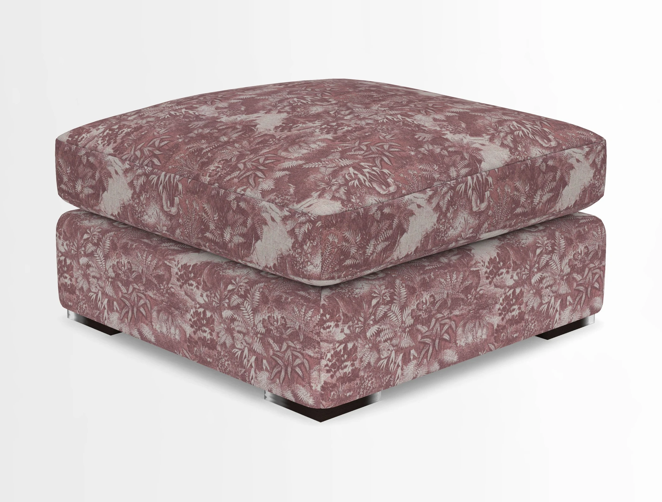 Stockbridge Combi Footstool in Two Tone Plain Biscuit