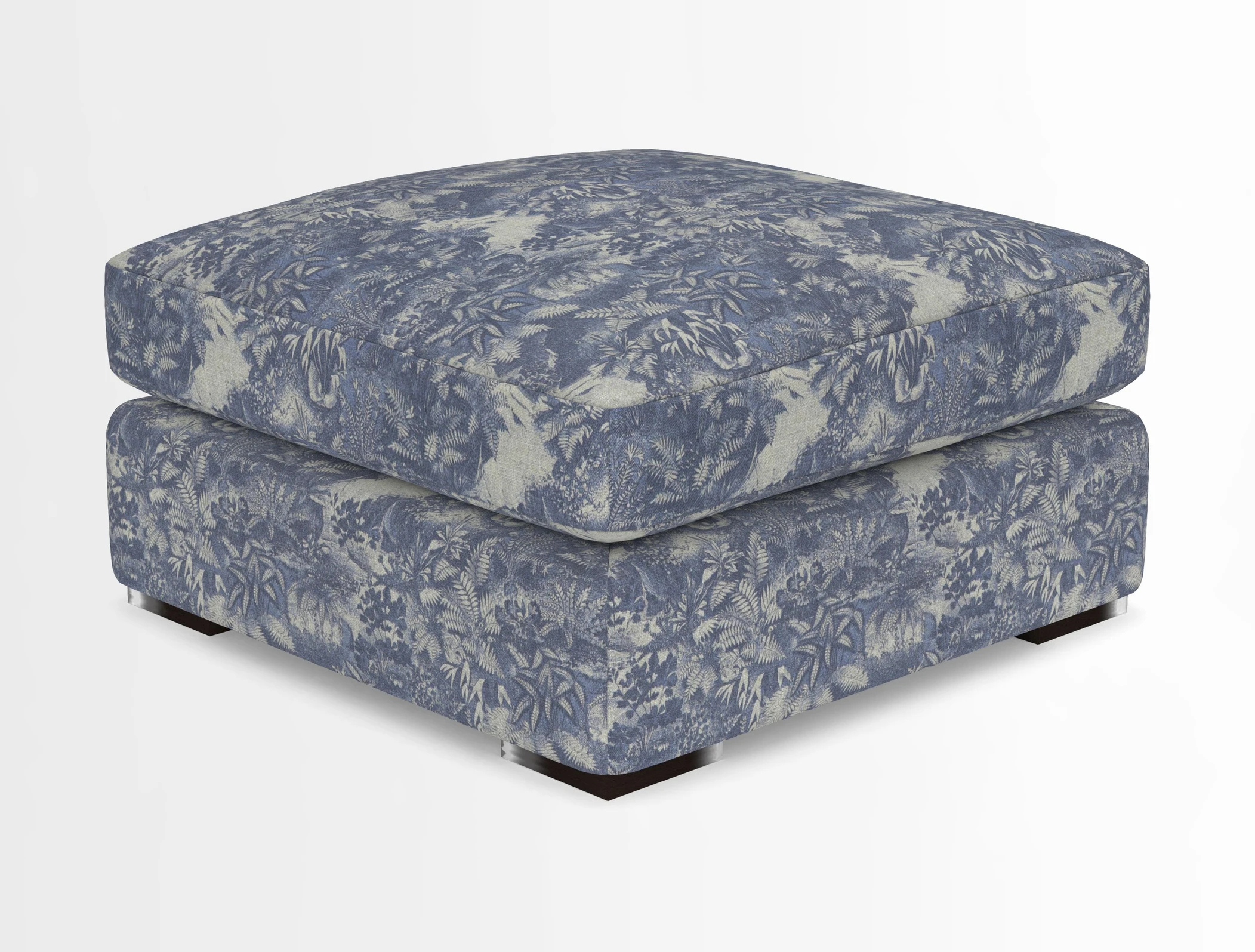 Stockbridge Combi Footstool in Two Tone Plain Biscuit