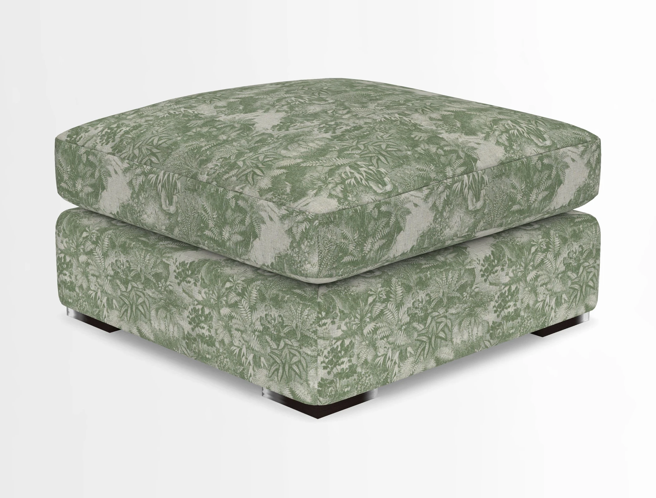 Stockbridge Combi Footstool in Two Tone Plain Biscuit