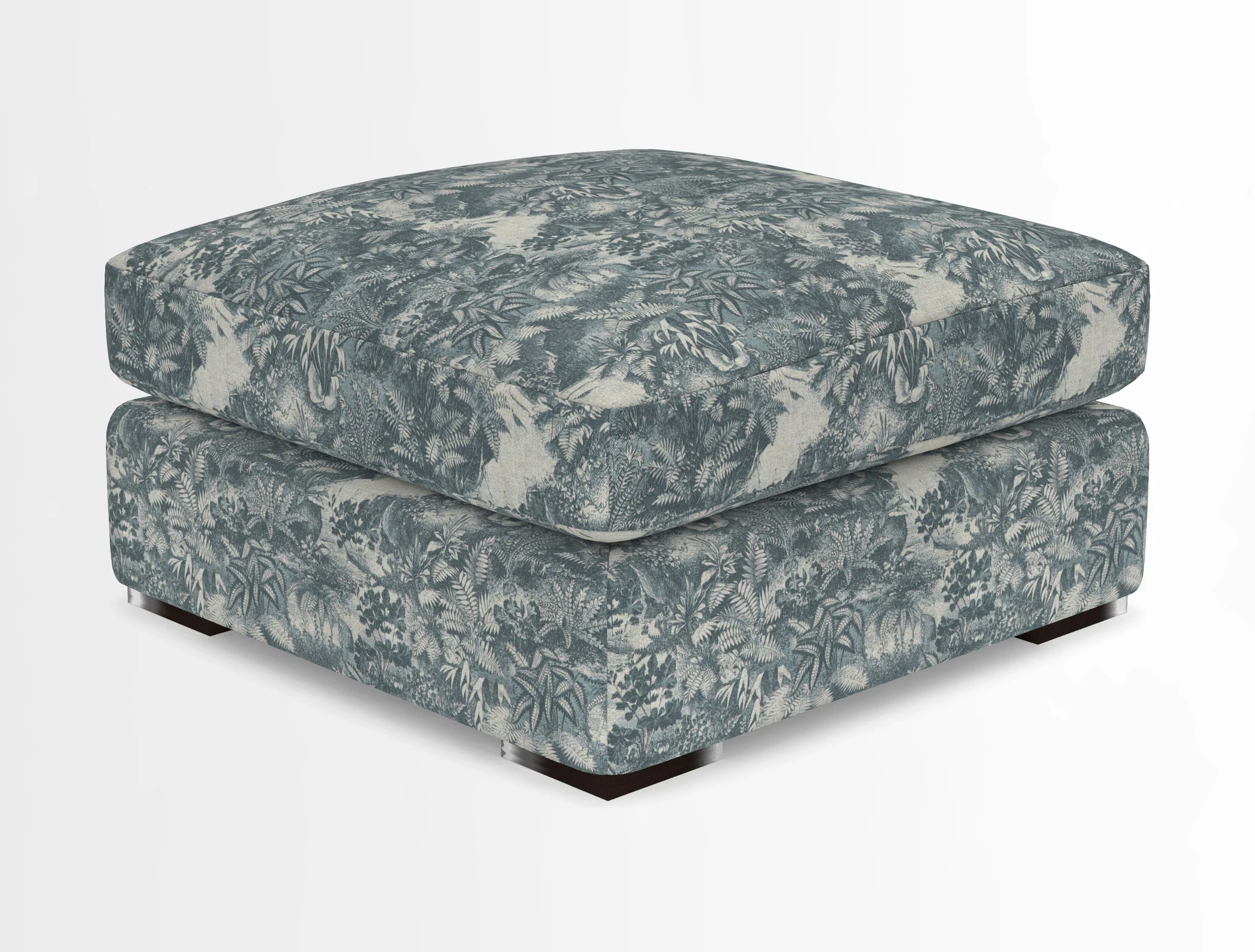 Stockbridge Combi Footstool in Two Tone Plain Biscuit