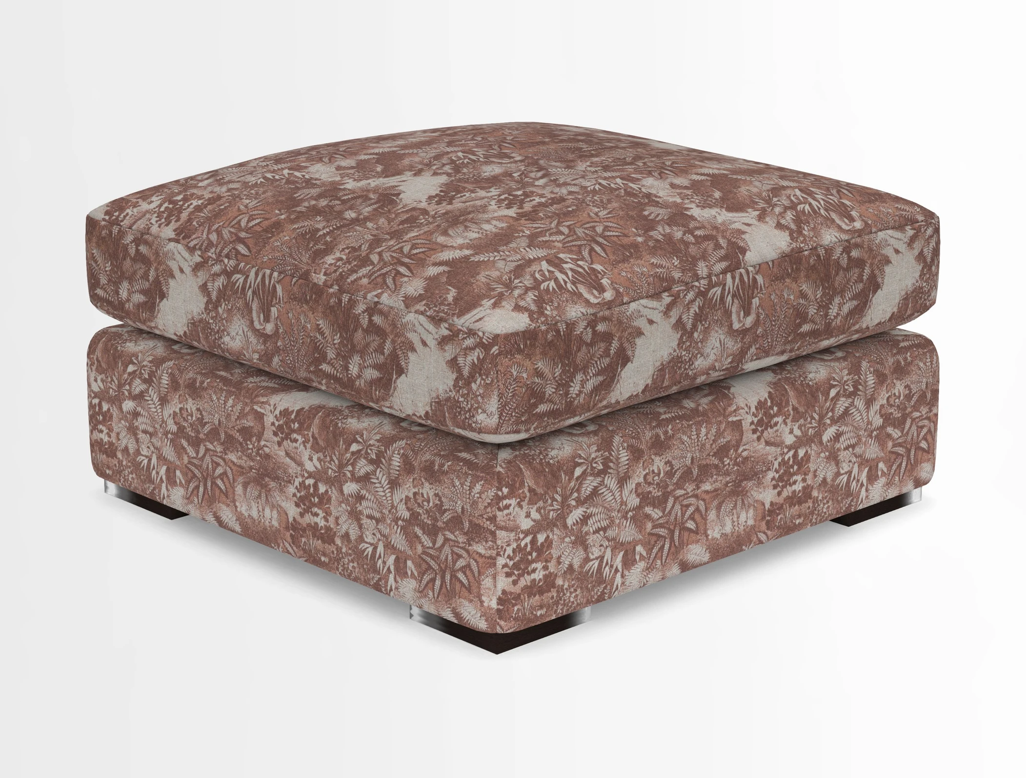 Stockbridge Combi Footstool in Two Tone Plain Biscuit
