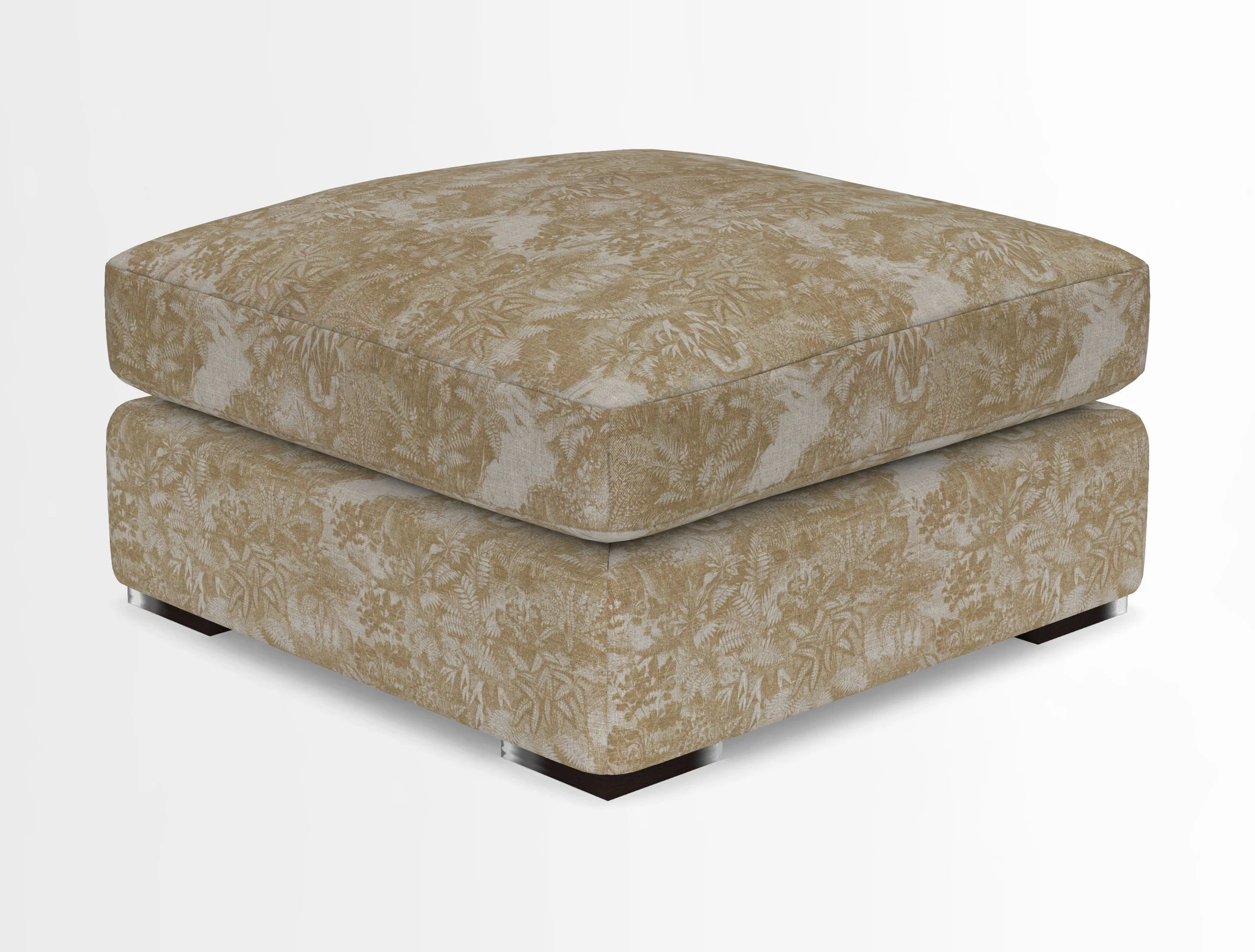 Stockbridge Combi Footstool in Two Tone Plain Biscuit