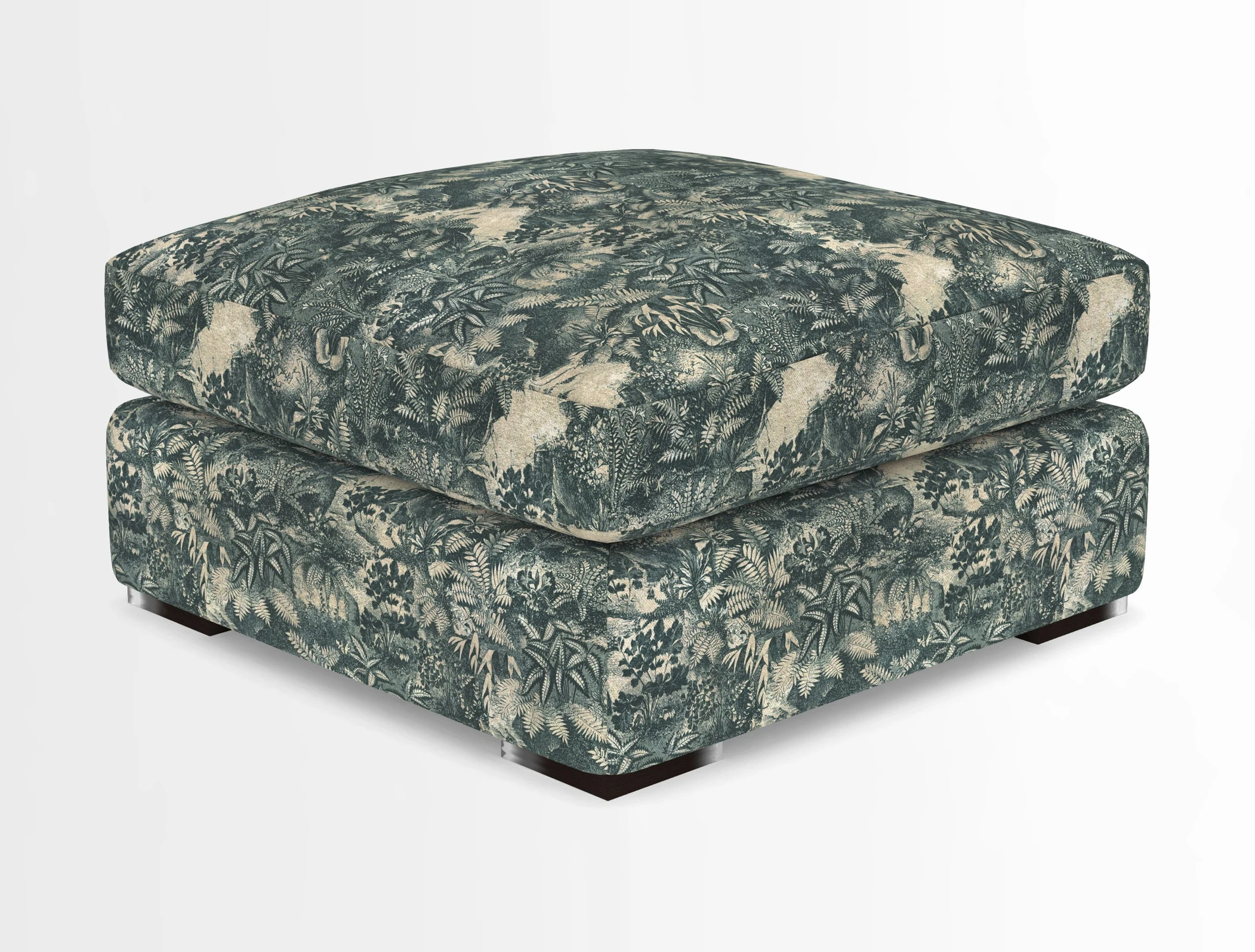 Stockbridge Combi Footstool in Two Tone Plain Biscuit
