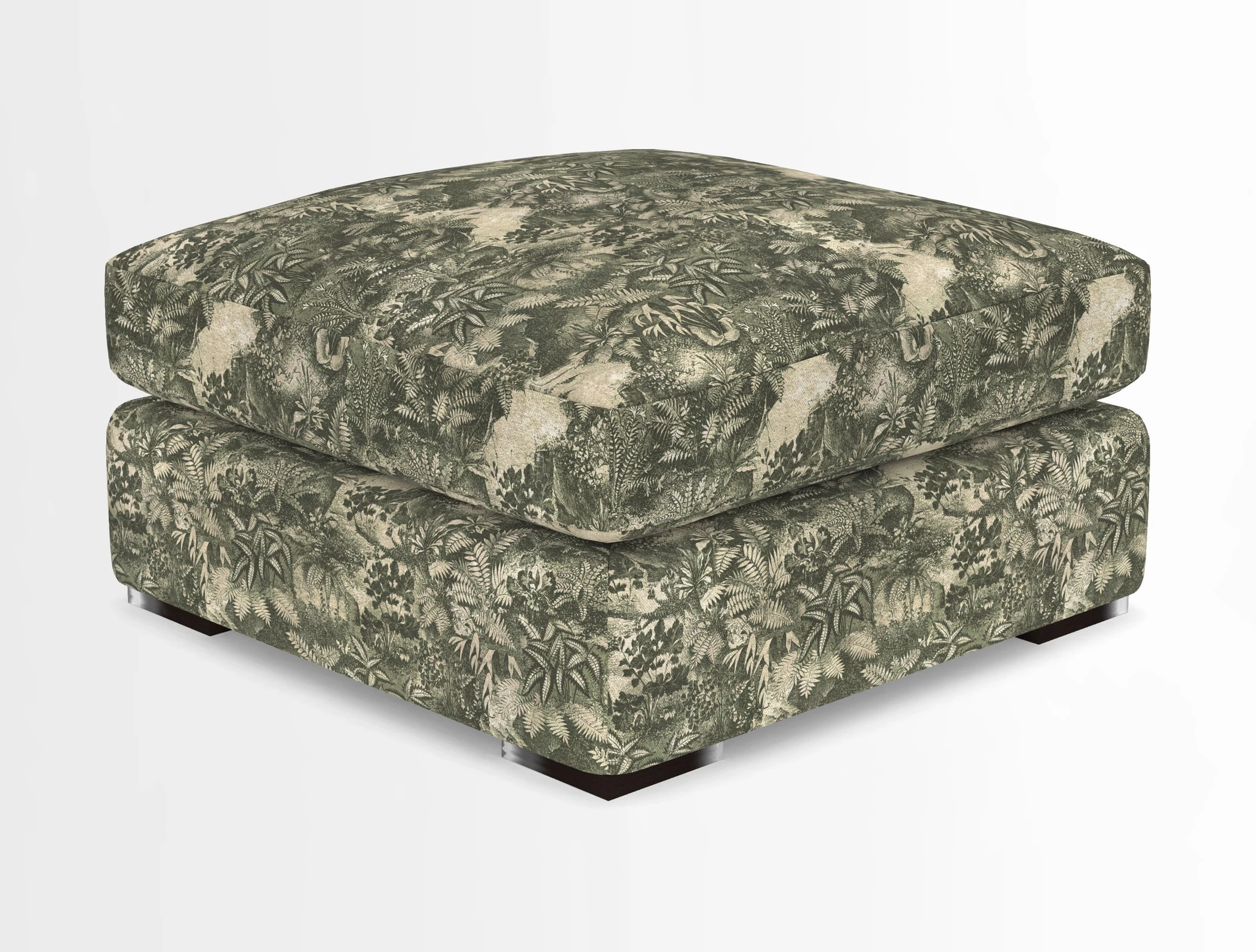 Stockbridge Combi Footstool in Two Tone Plain Biscuit