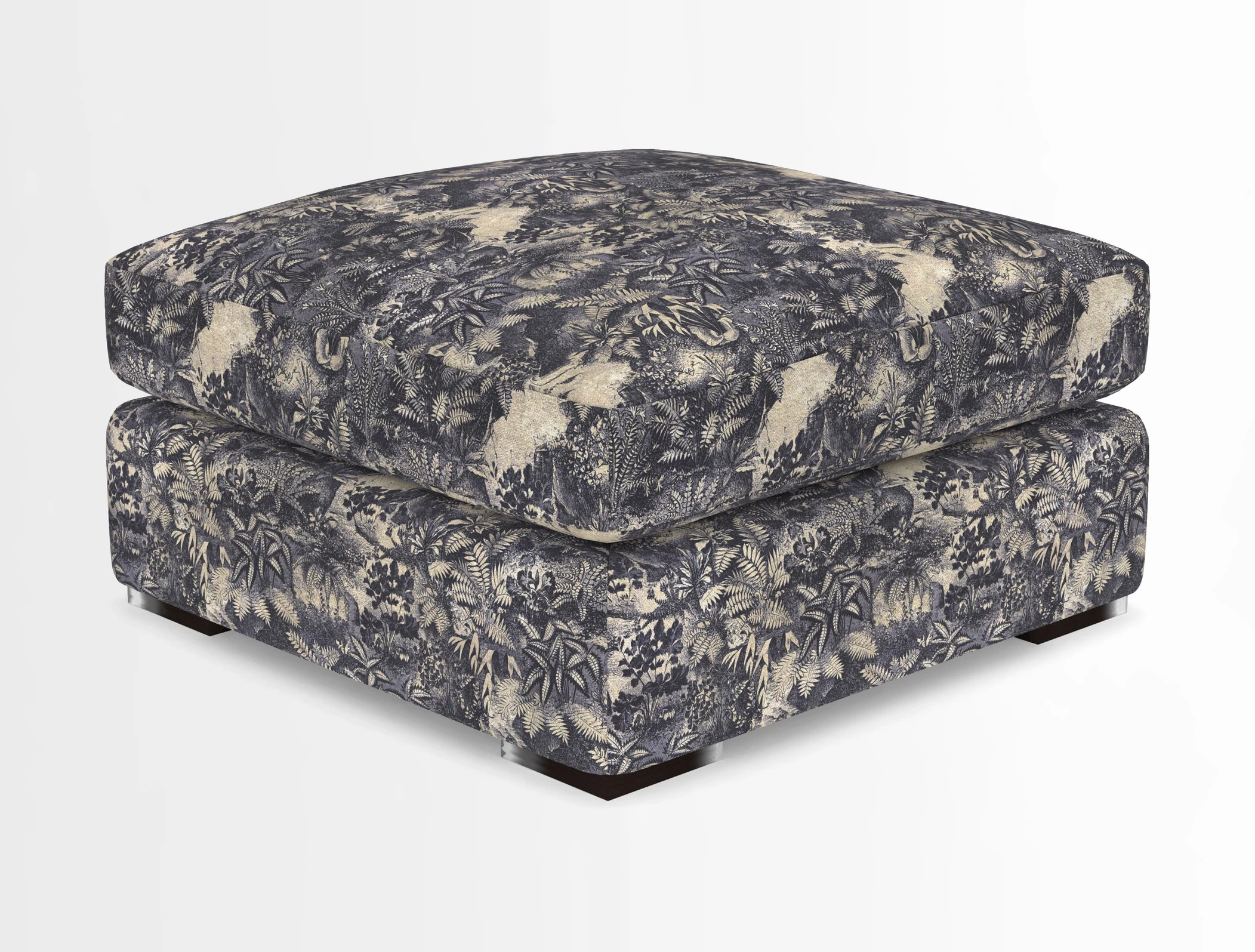 Stockbridge Combi Footstool in Two Tone Plain Biscuit