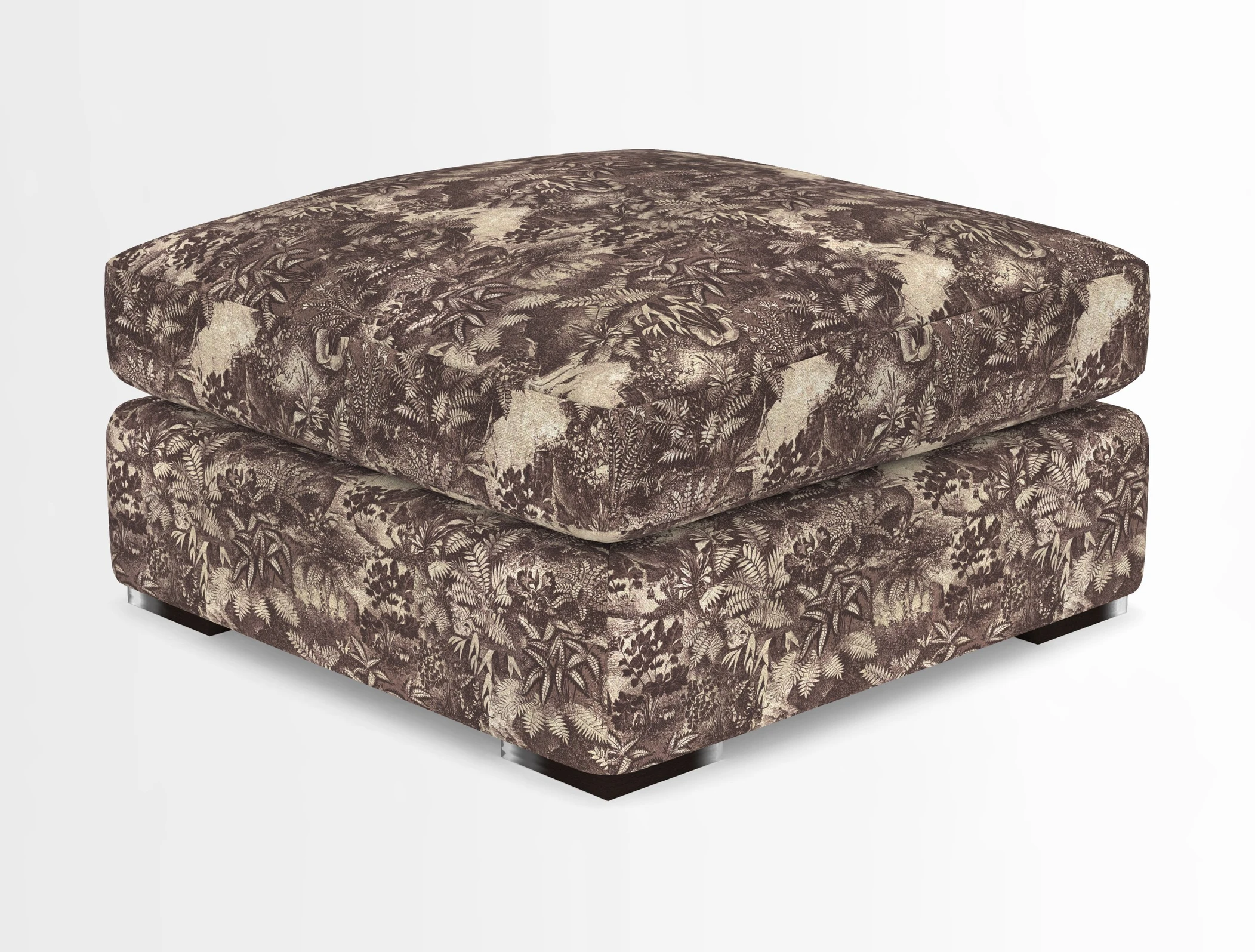 Stockbridge Combi Footstool in Two Tone Plain Biscuit