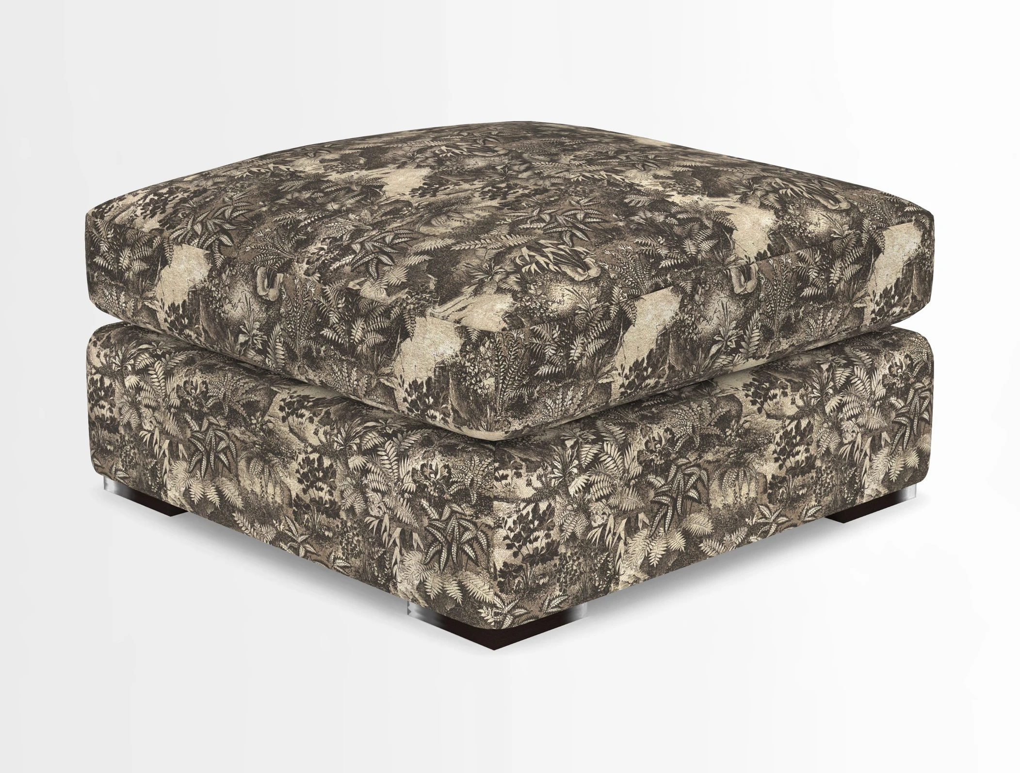 Stockbridge Combi Footstool in Two Tone Plain Biscuit