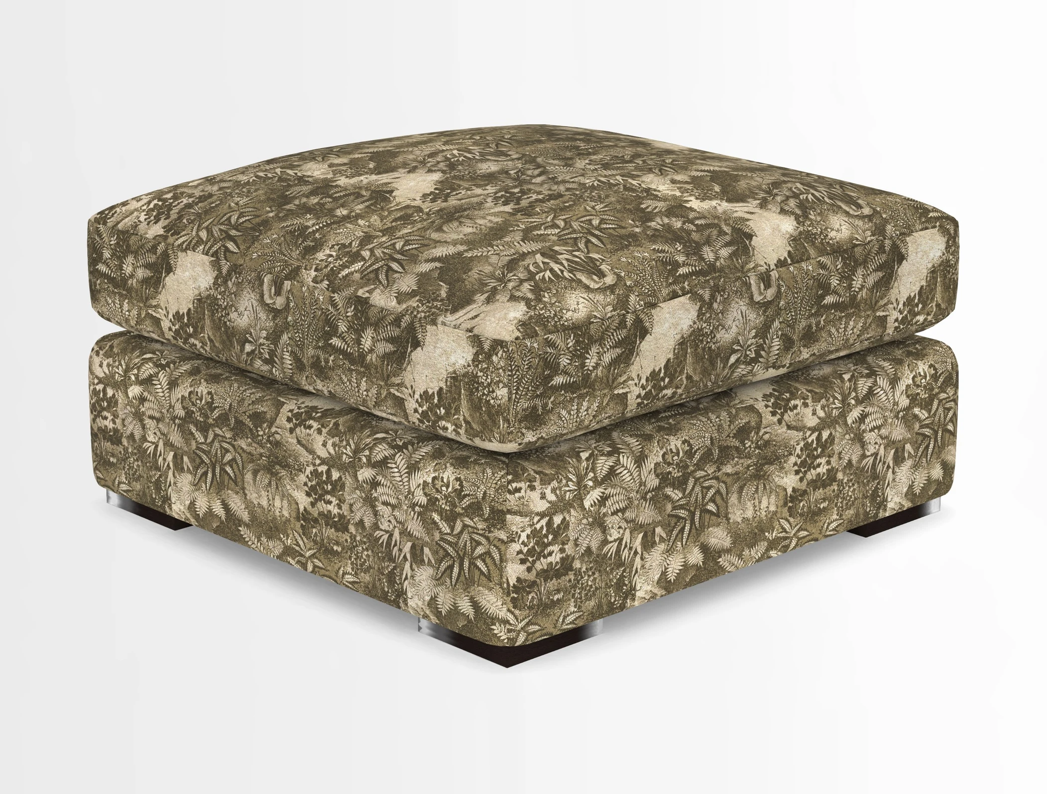 Stockbridge Combi Footstool in Two Tone Plain Biscuit