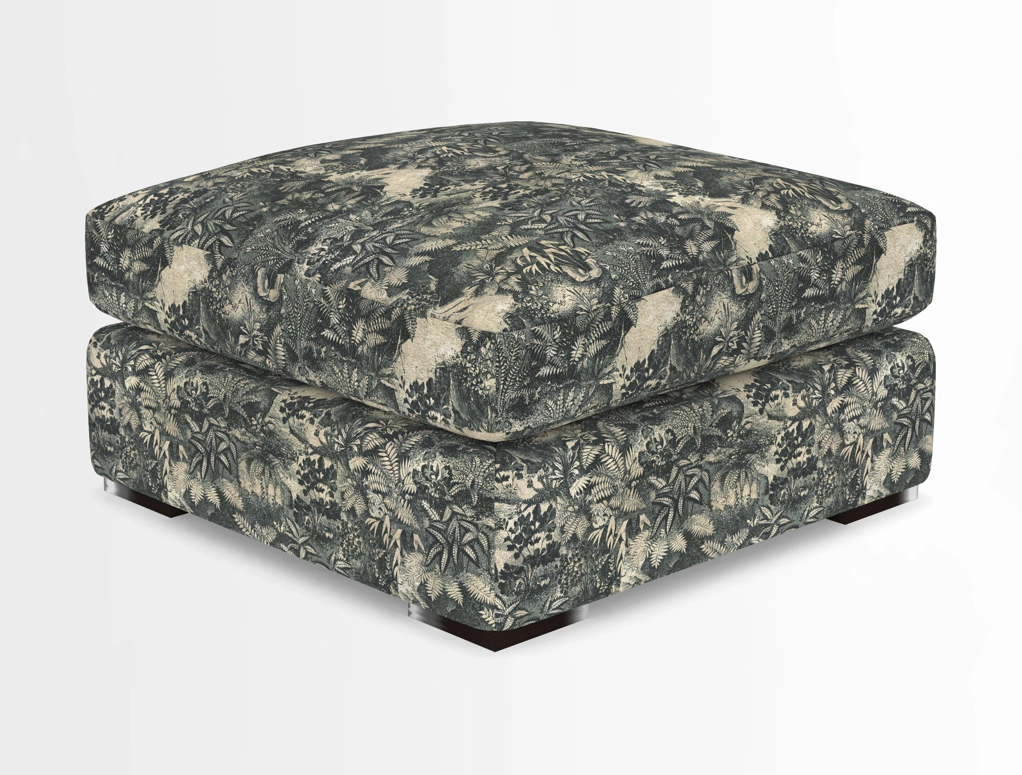 Stockbridge Combi Footstool in Two Tone Plain Biscuit
