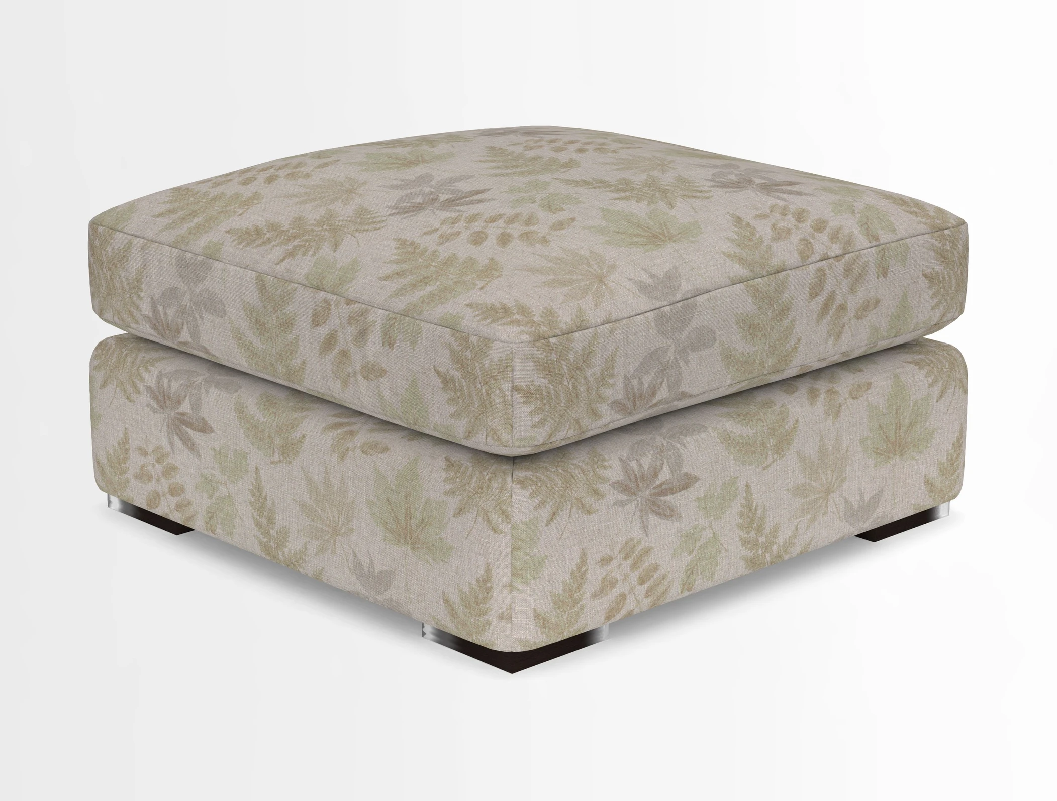 Stockbridge Combi Footstool in Two Tone Plain Biscuit