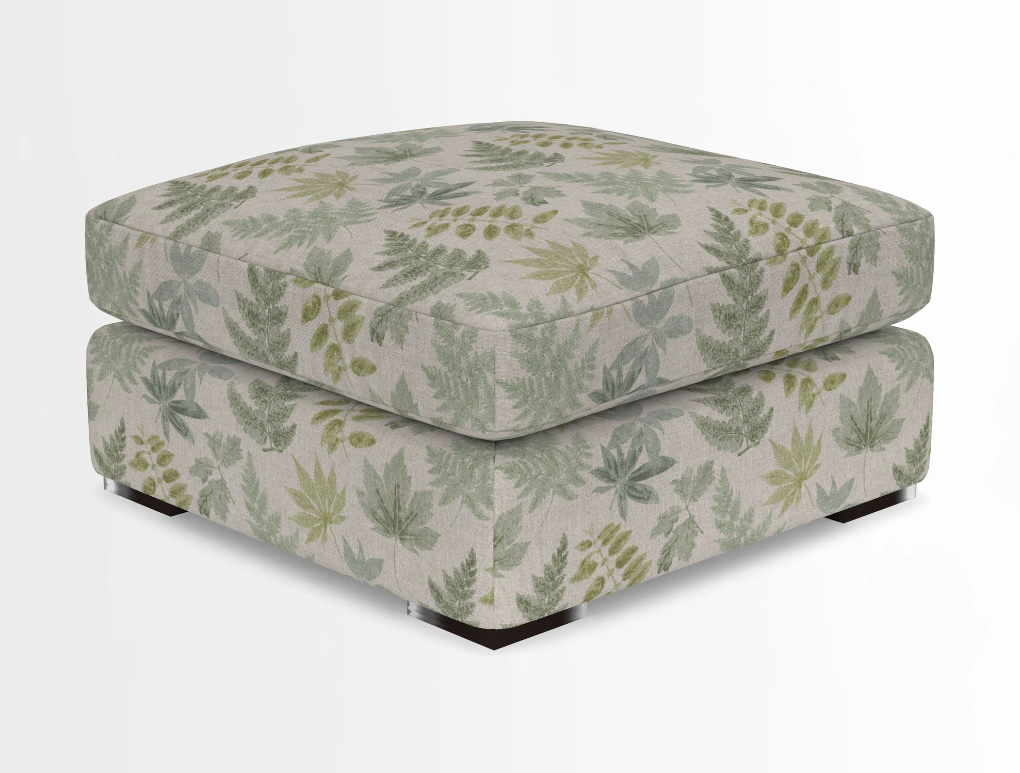 Stockbridge Combi Footstool in Two Tone Plain Biscuit