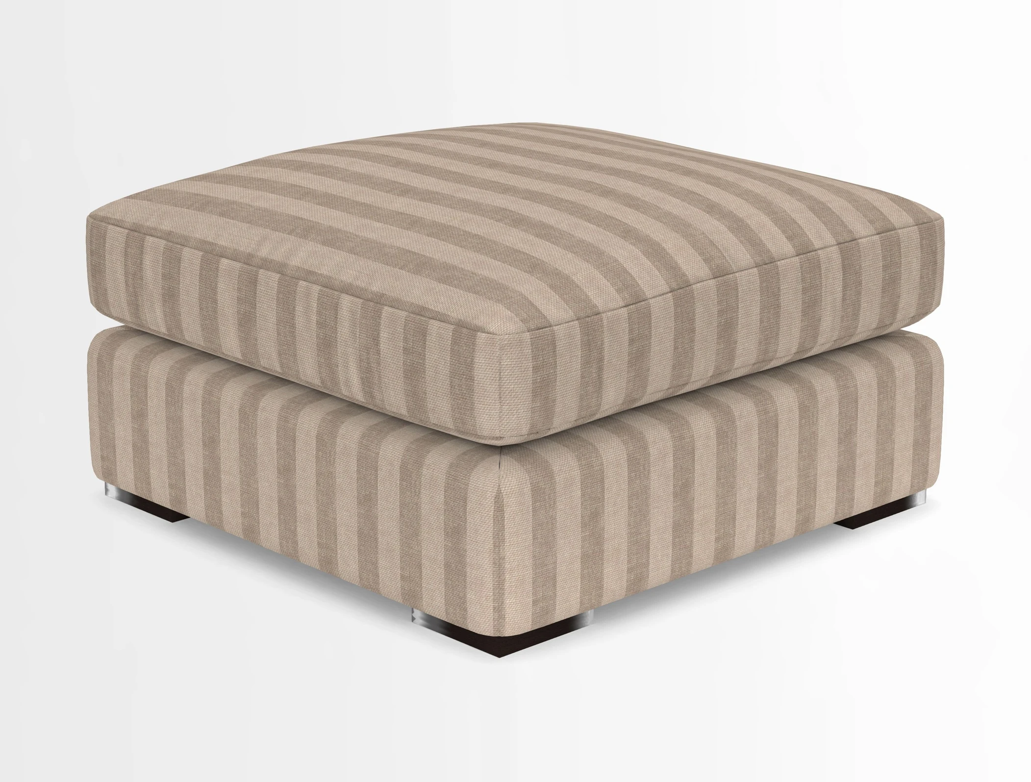 Stockbridge Combi Footstool in Two Tone Plain Biscuit