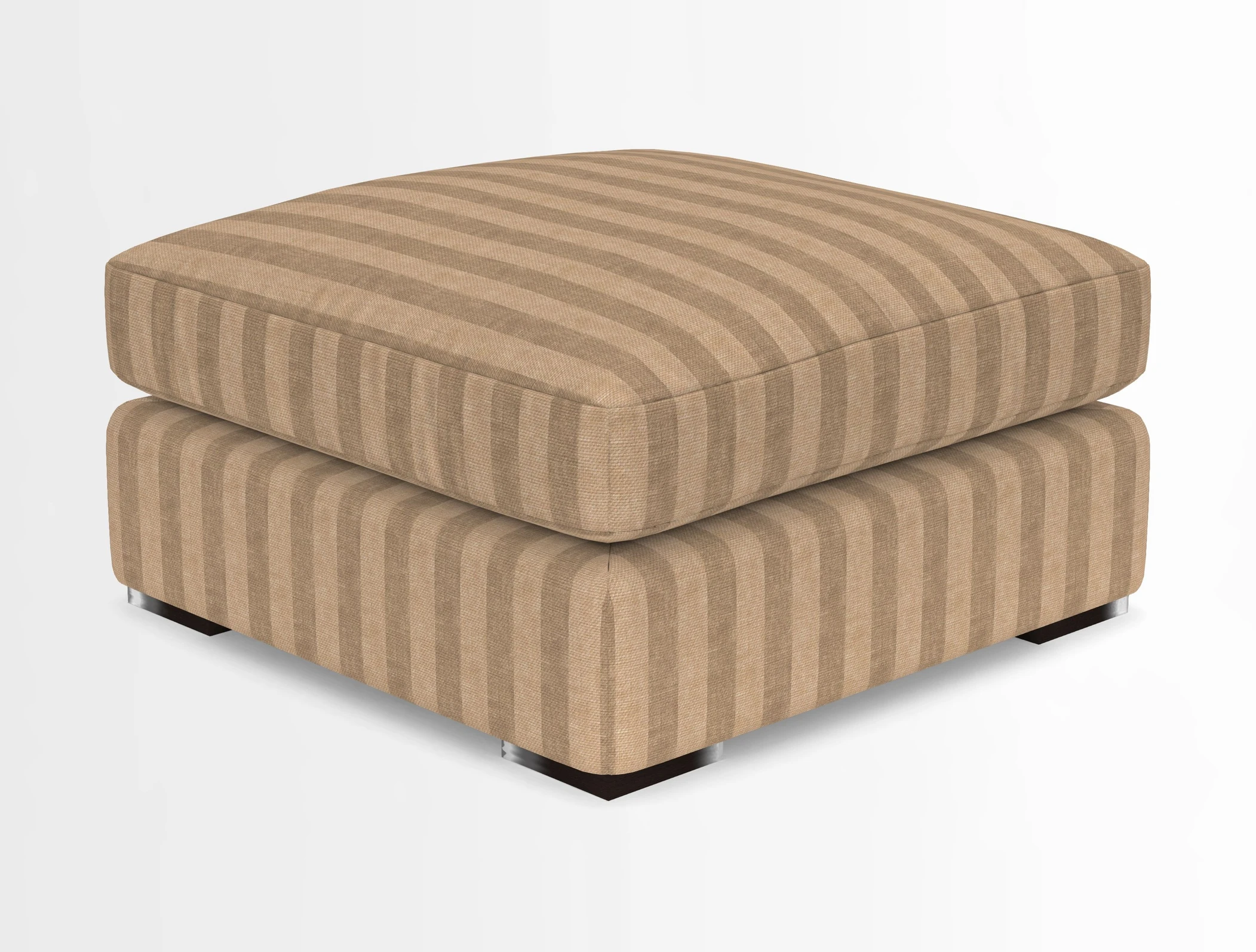 Stockbridge Combi Footstool in Two Tone Plain Biscuit