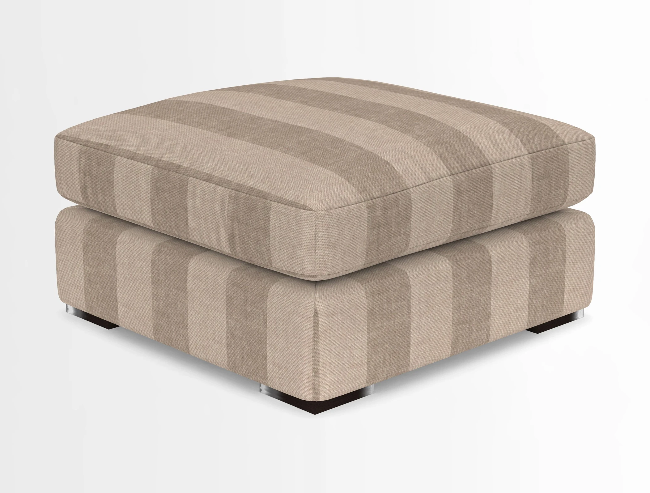 Stockbridge Combi Footstool in Two Tone Plain Biscuit