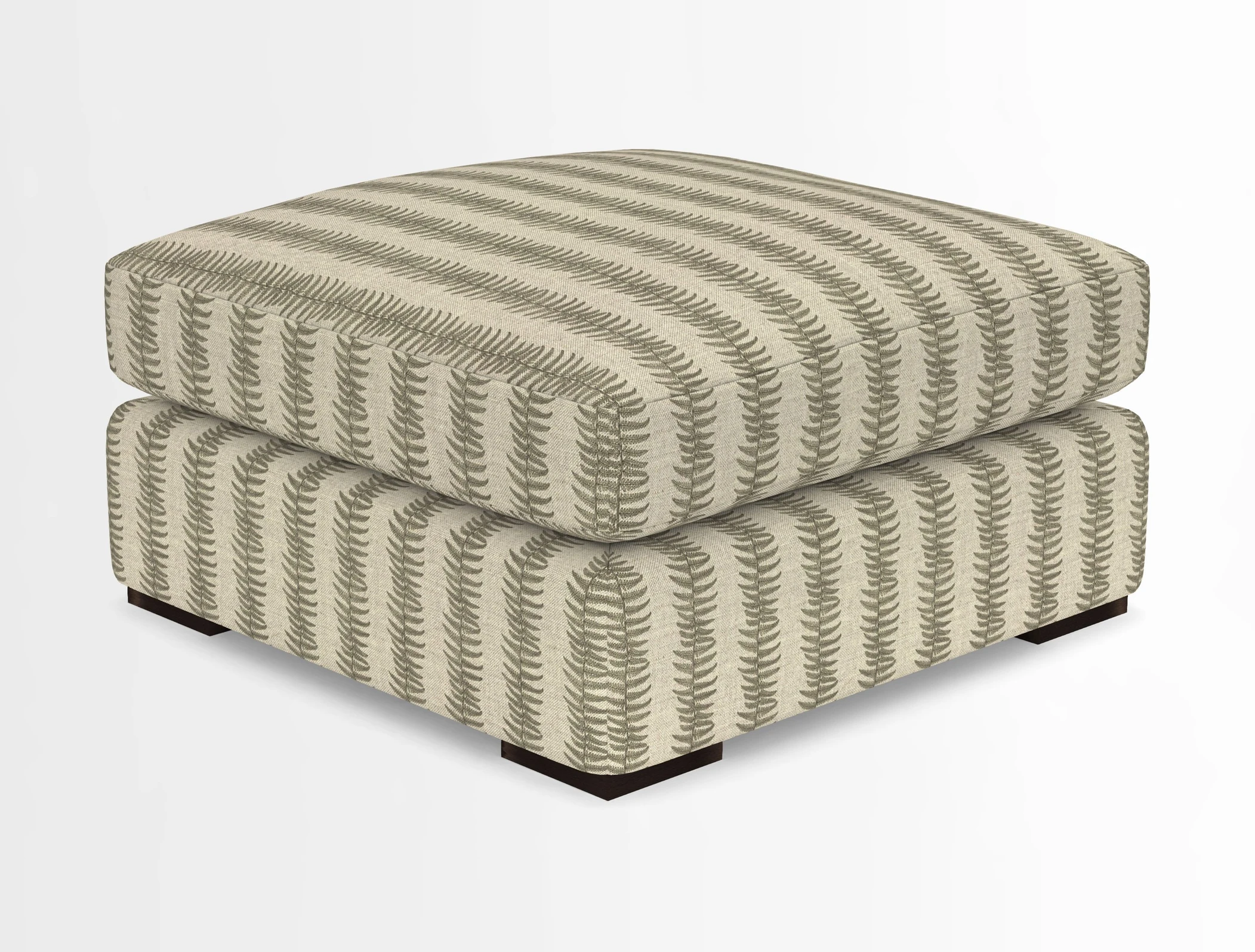 Stockbridge Combi Footstool in Two Tone Plain Biscuit