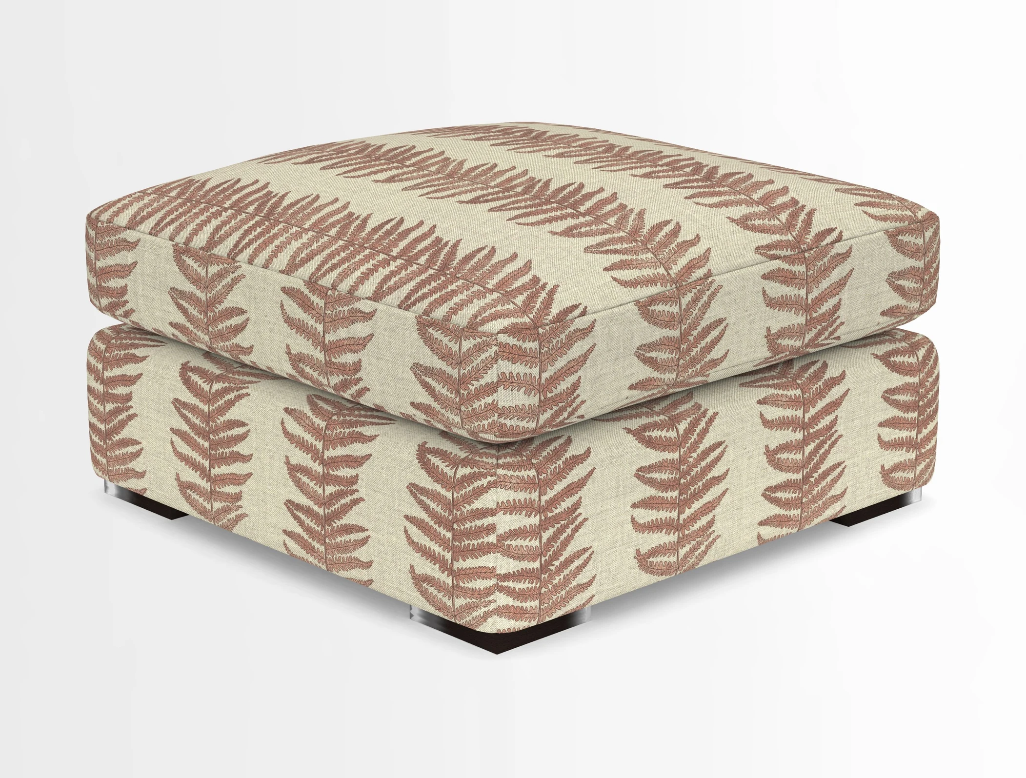 Stockbridge Combi Footstool in Two Tone Plain Biscuit