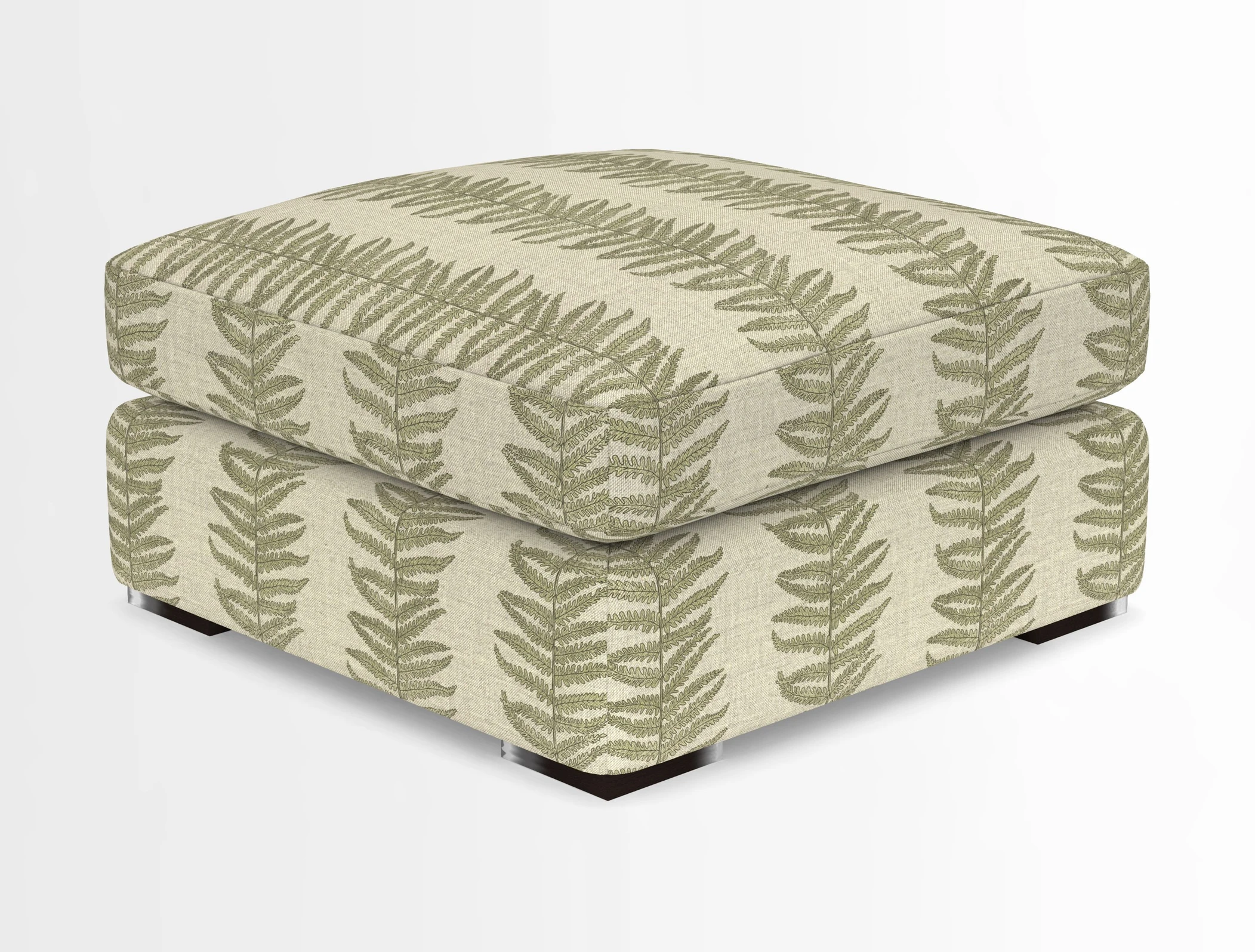Stockbridge Combi Footstool in Two Tone Plain Biscuit
