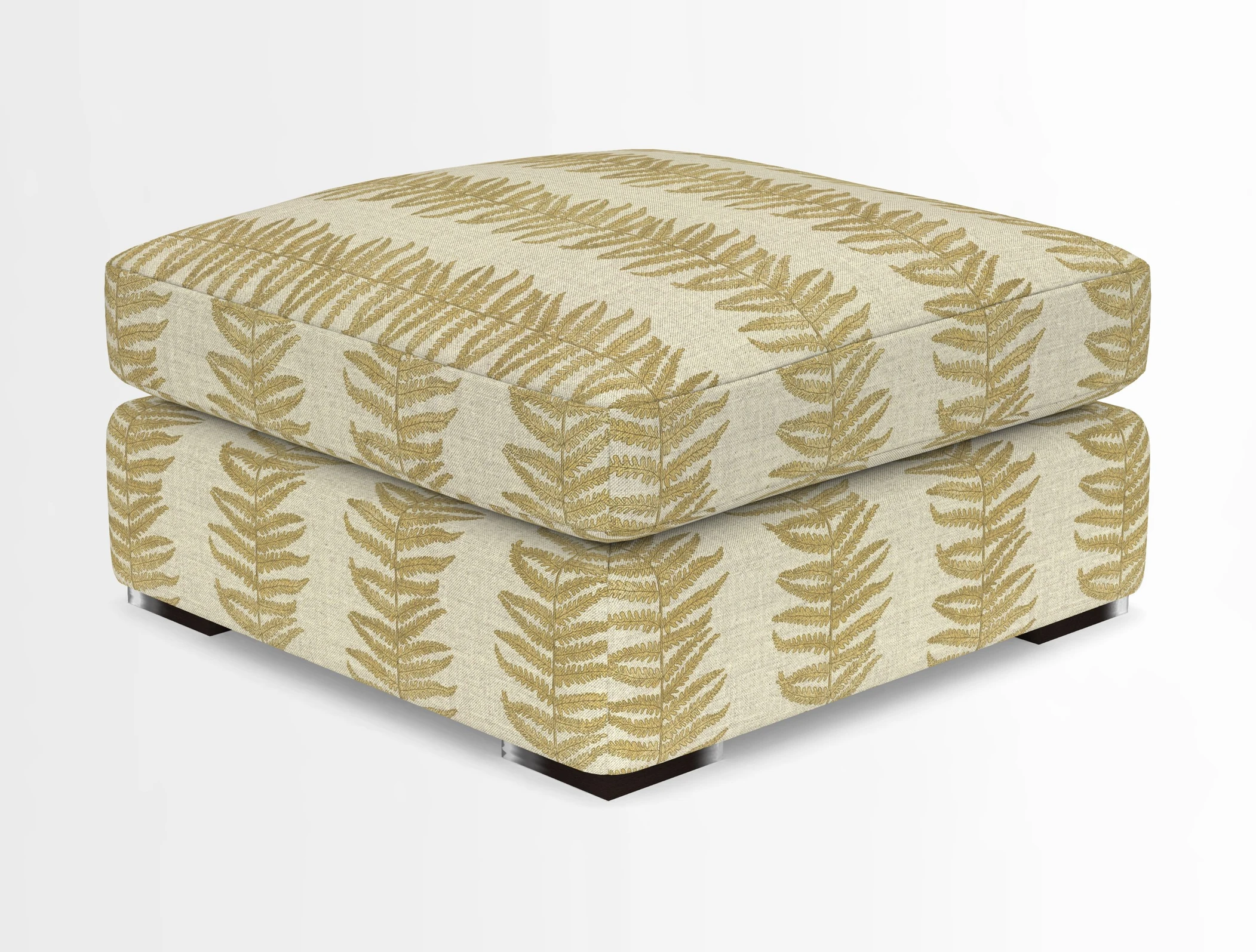 Stockbridge Combi Footstool in Two Tone Plain Biscuit