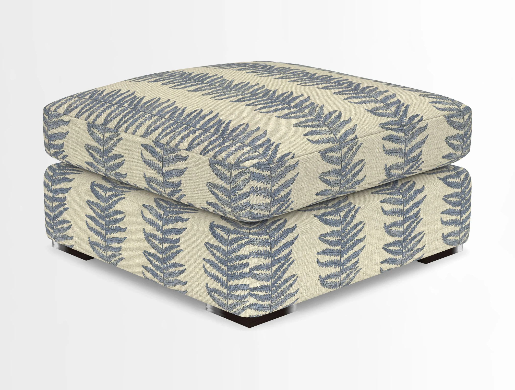 Stockbridge Combi Footstool in Two Tone Plain Biscuit