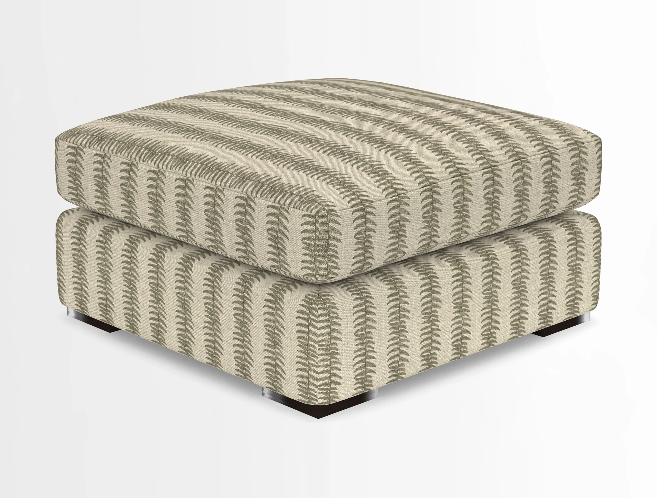 Stockbridge Combi Footstool in Two Tone Plain Biscuit
