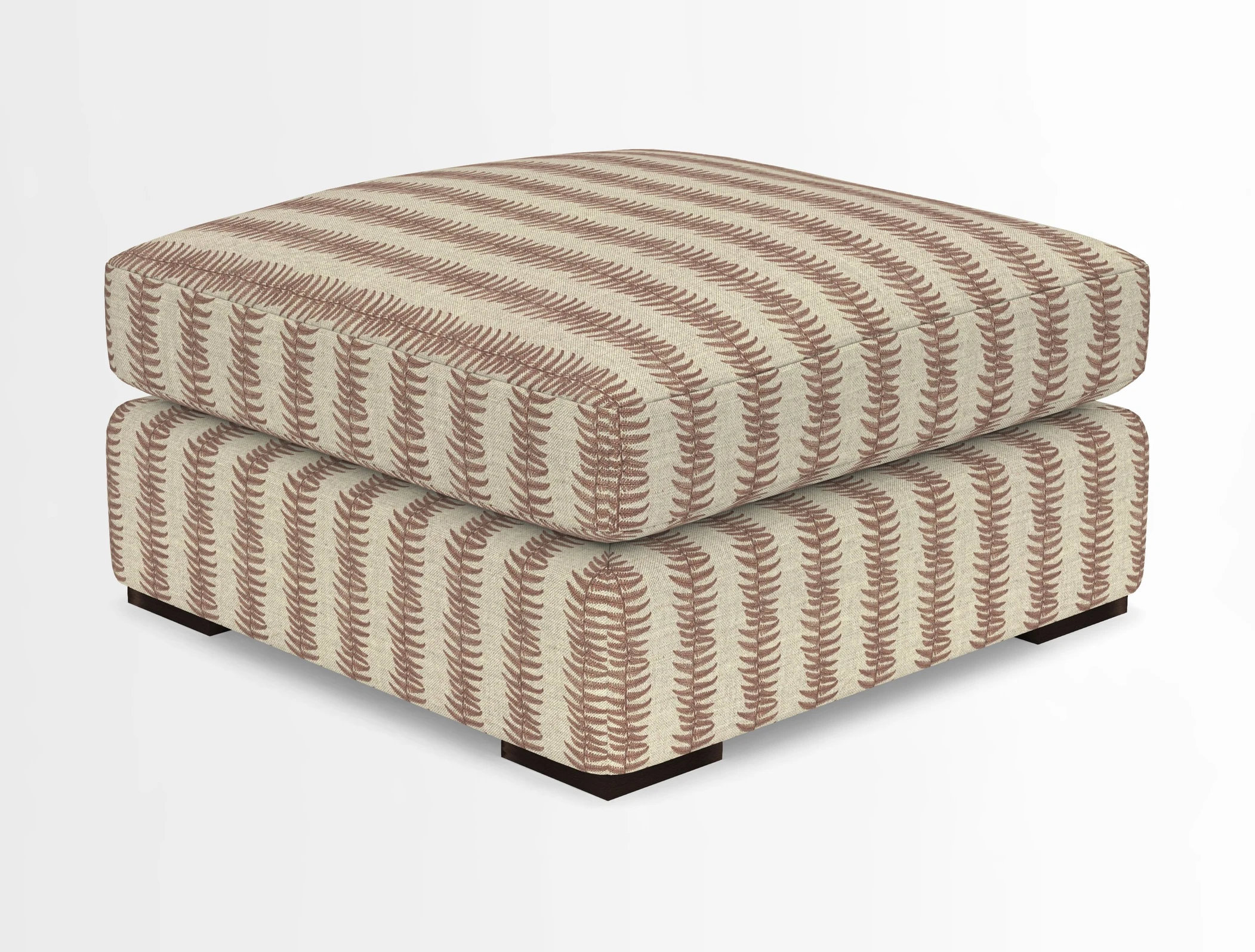 Stockbridge Combi Footstool in Two Tone Plain Biscuit