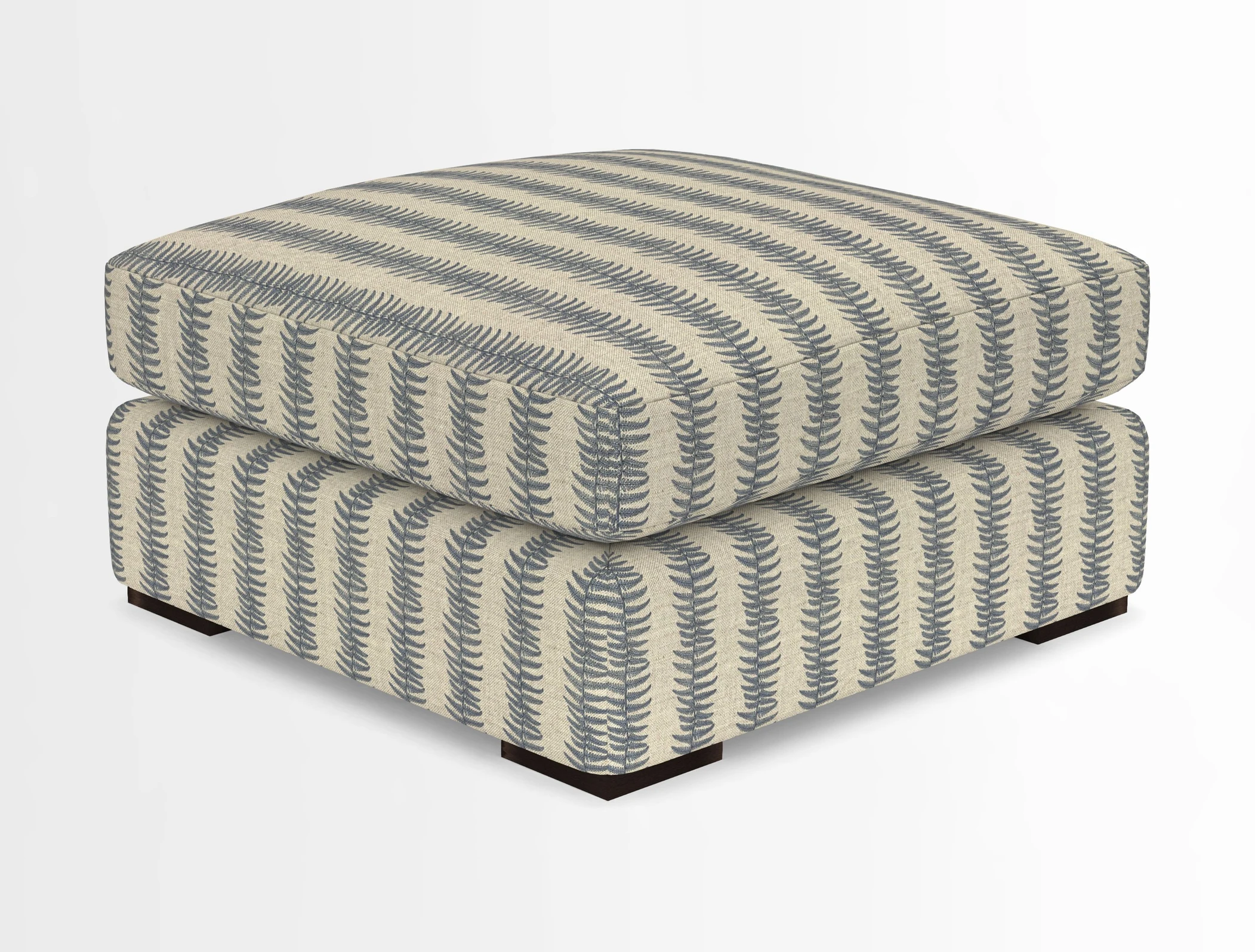 Stockbridge Combi Footstool in Two Tone Plain Biscuit