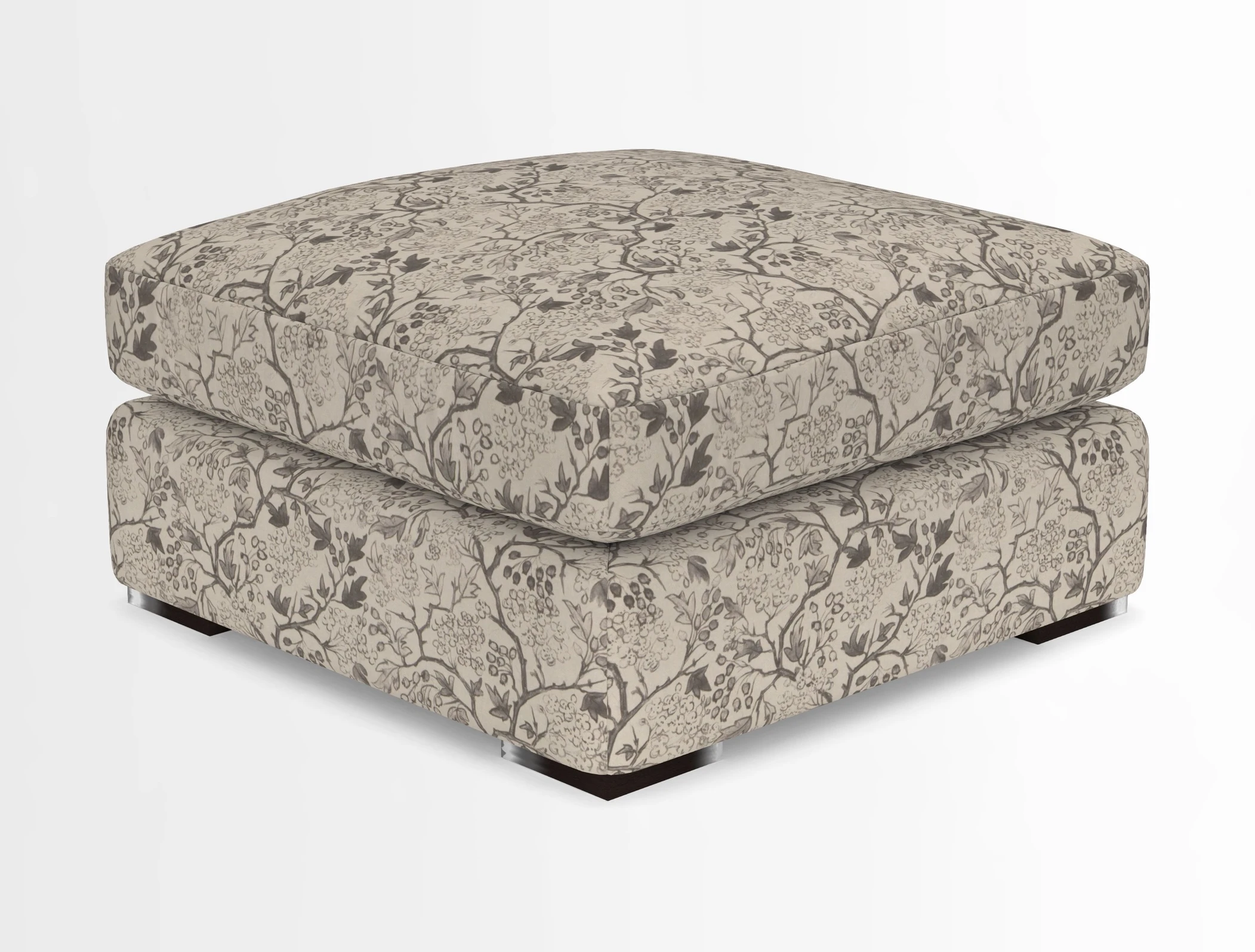 Stockbridge Combi Footstool in Two Tone Plain Biscuit