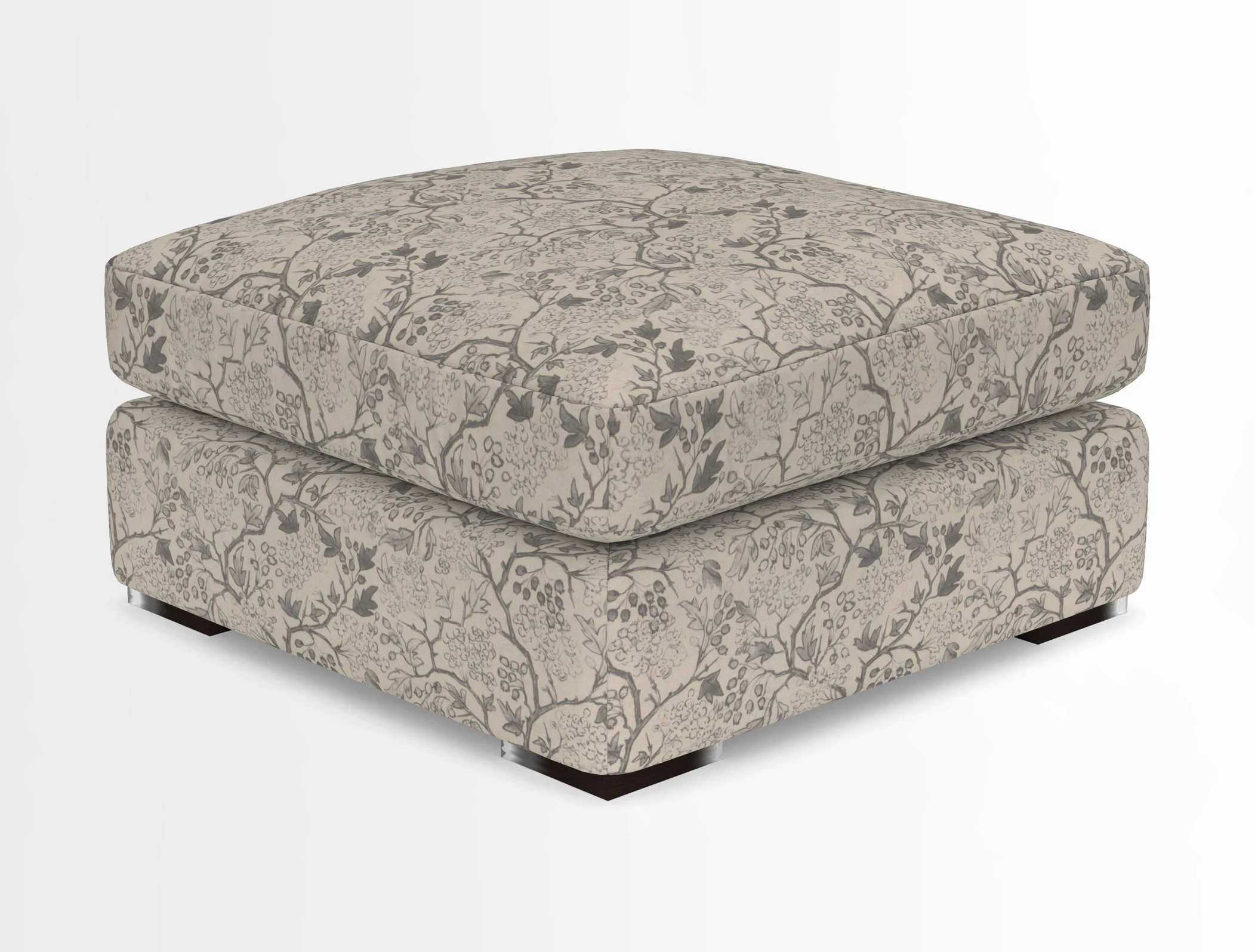 Stockbridge Combi Footstool in Two Tone Plain Biscuit