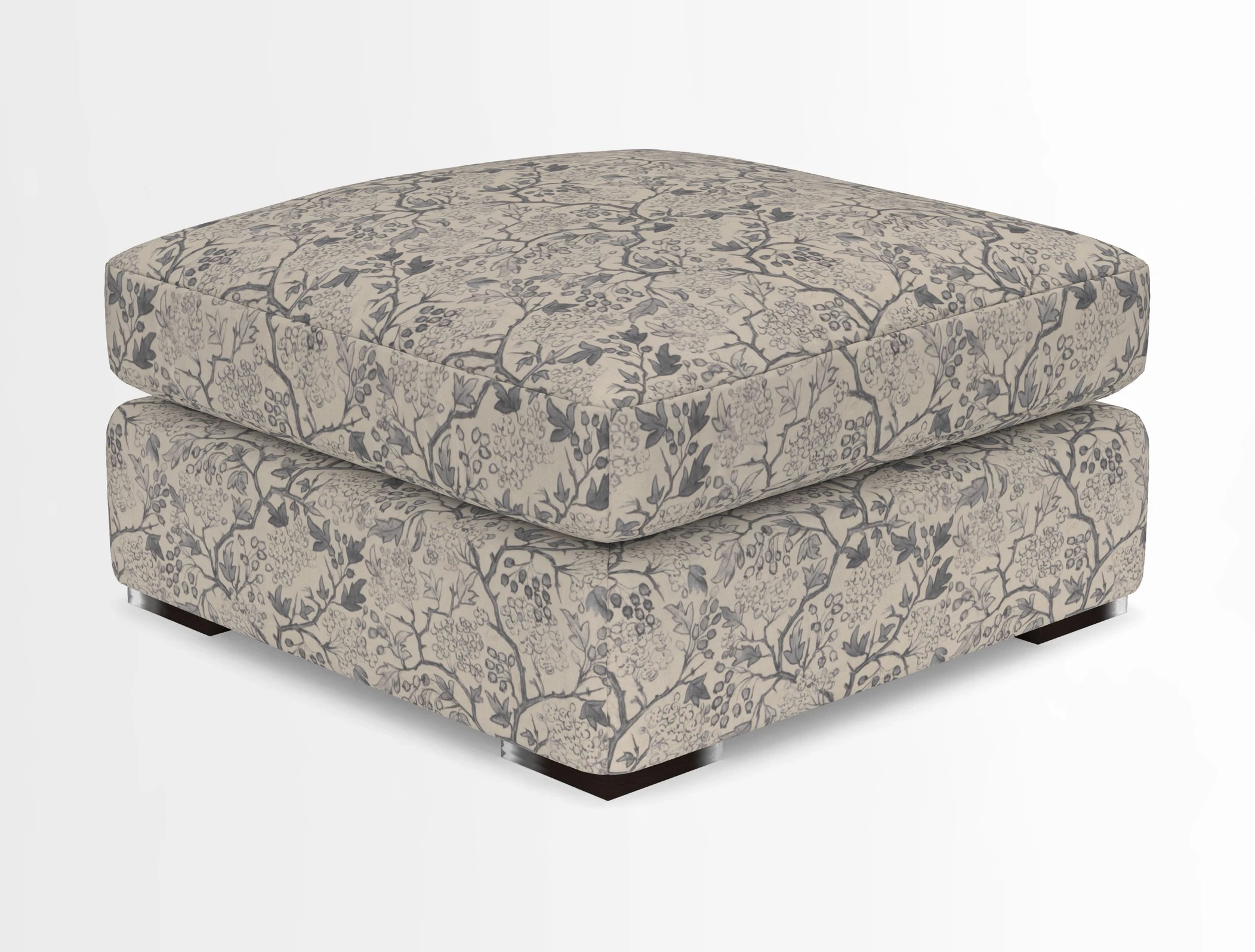Stockbridge Combi Footstool in Two Tone Plain Biscuit
