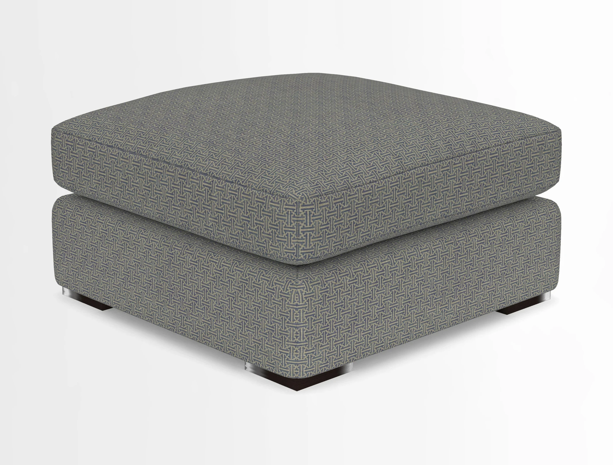 Stockbridge Combi Footstool in Two Tone Plain Biscuit