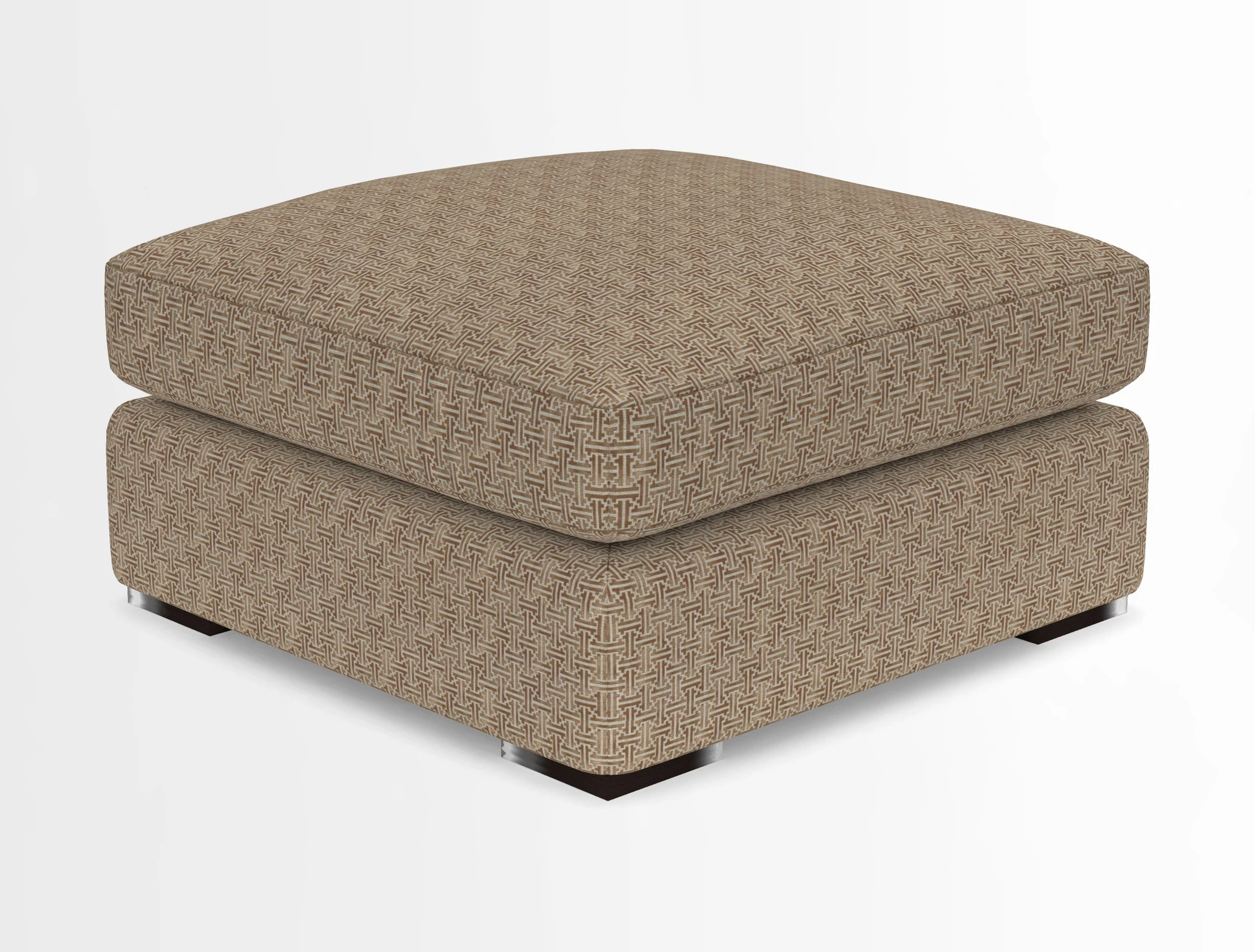 Stockbridge Combi Footstool in Two Tone Plain Biscuit