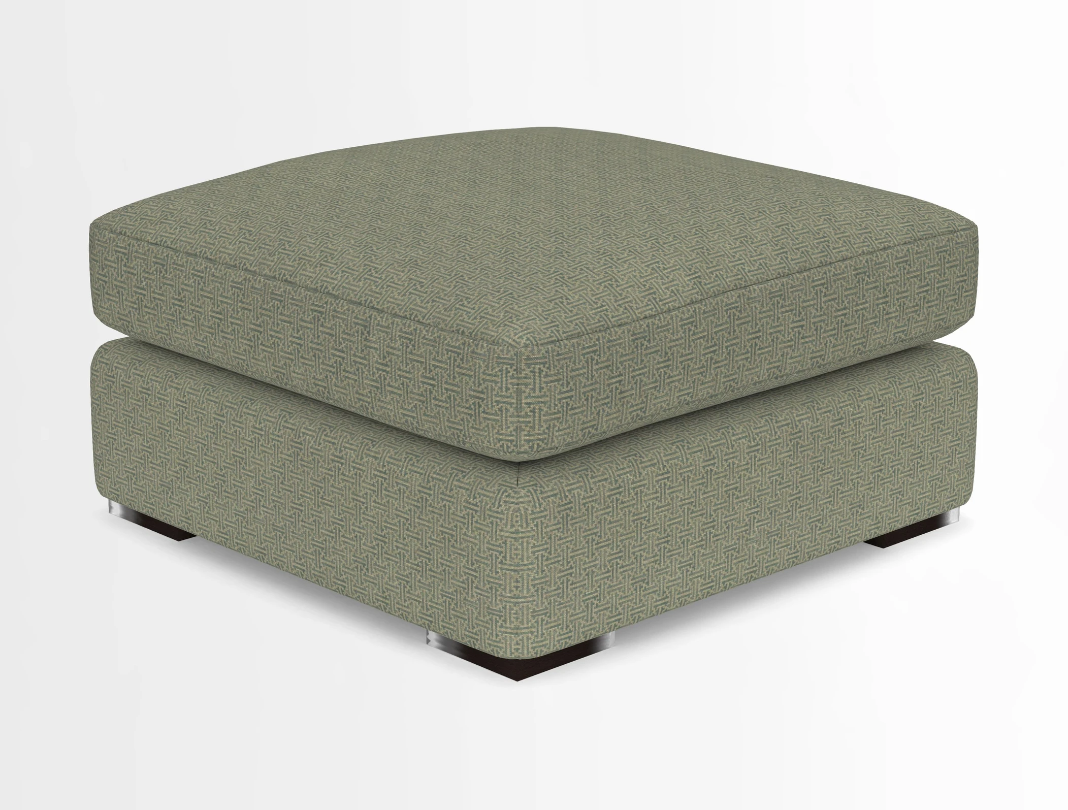 Stockbridge Combi Footstool in Two Tone Plain Biscuit