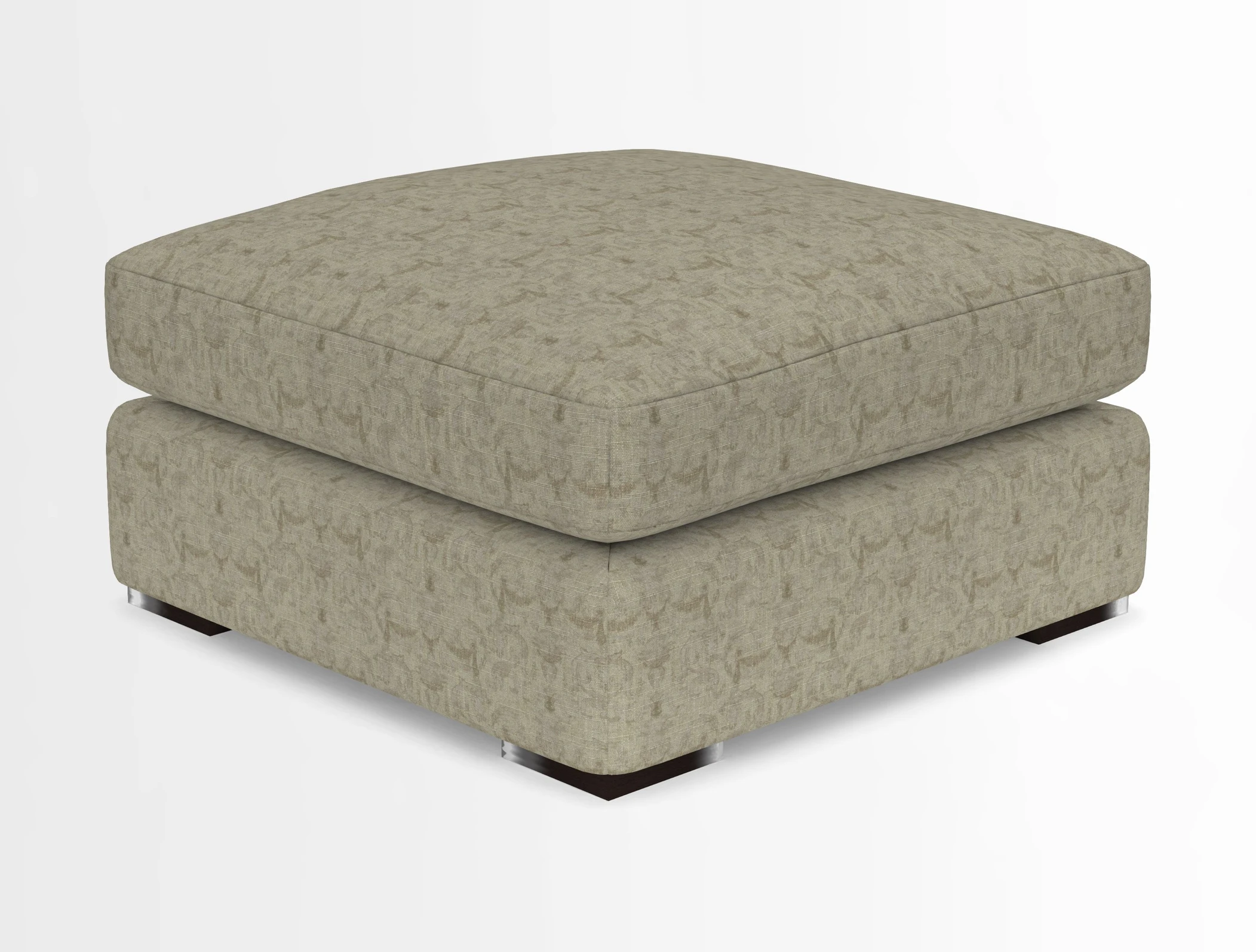 Stockbridge Combi Footstool in Two Tone Plain Biscuit