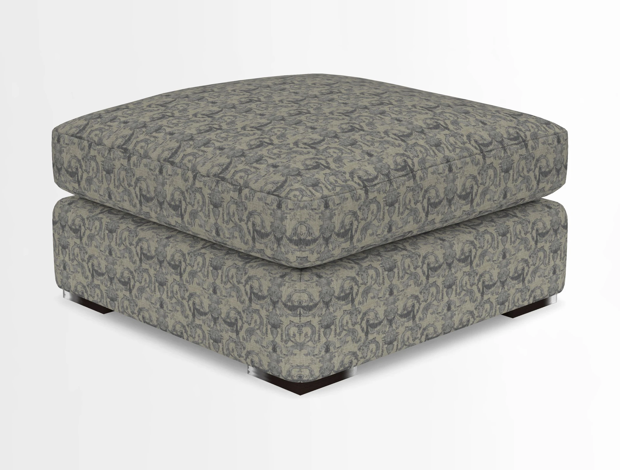 Stockbridge Combi Footstool in Two Tone Plain Biscuit