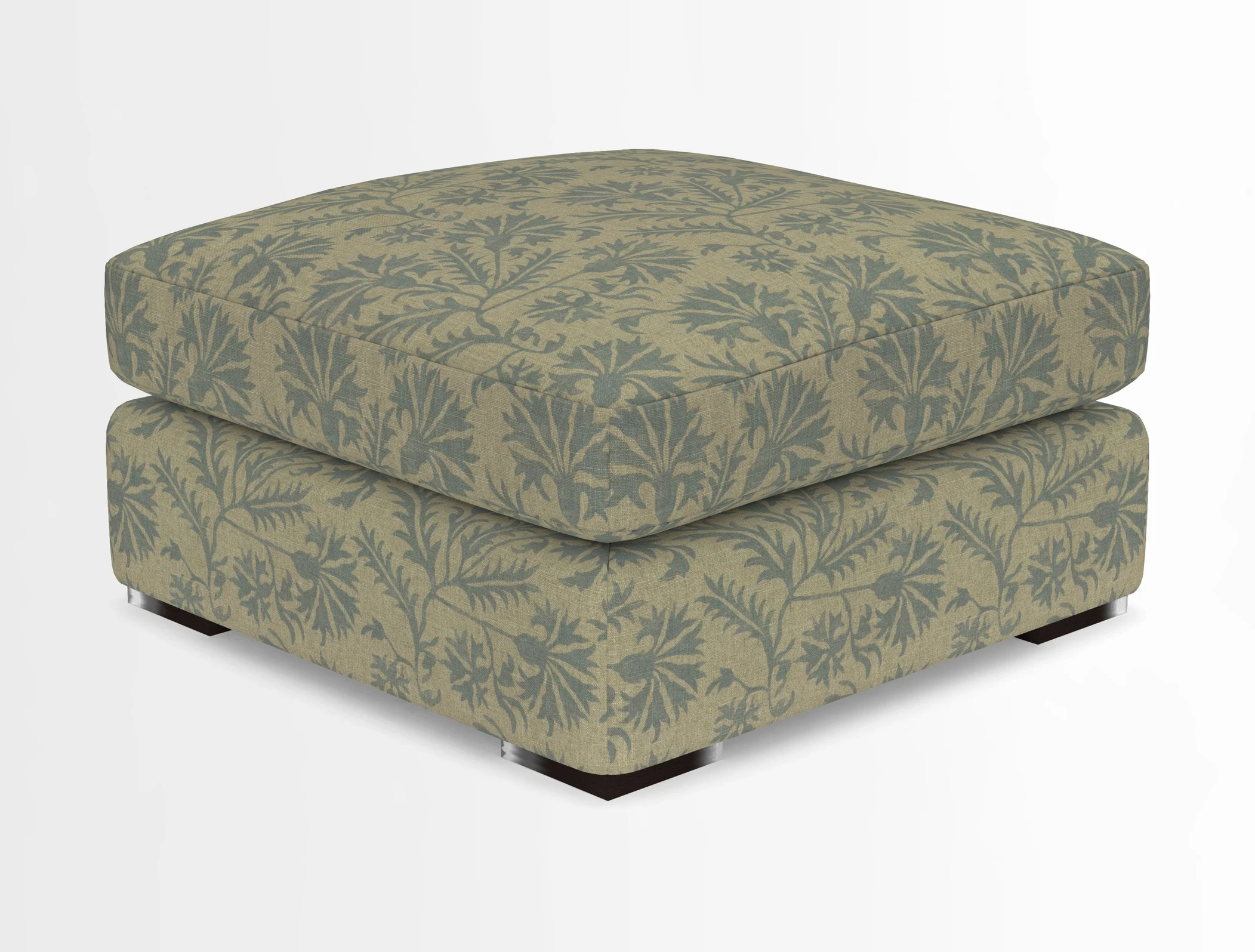 Stockbridge Combi Footstool in Two Tone Plain Biscuit