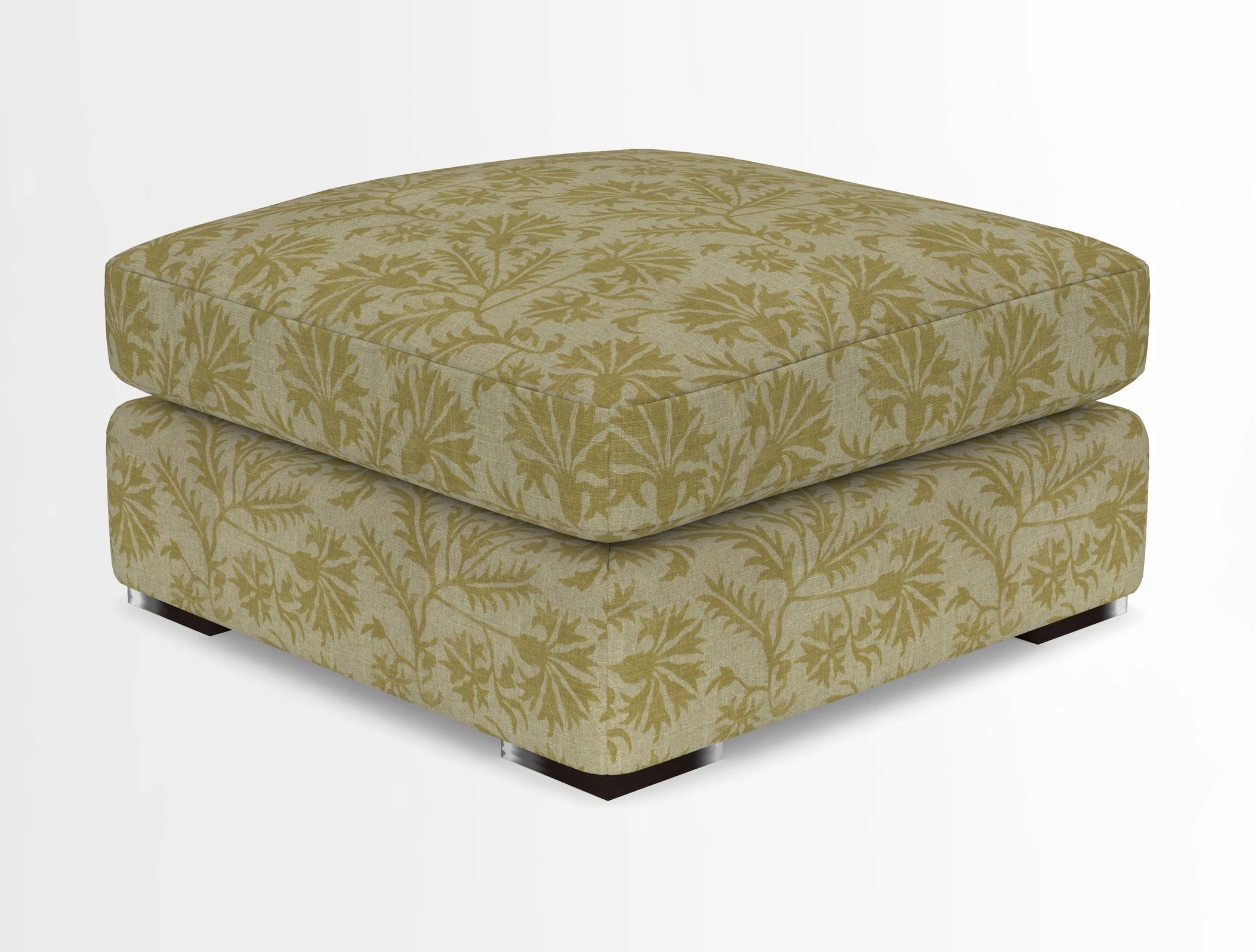 Stockbridge Combi Footstool in Two Tone Plain Biscuit