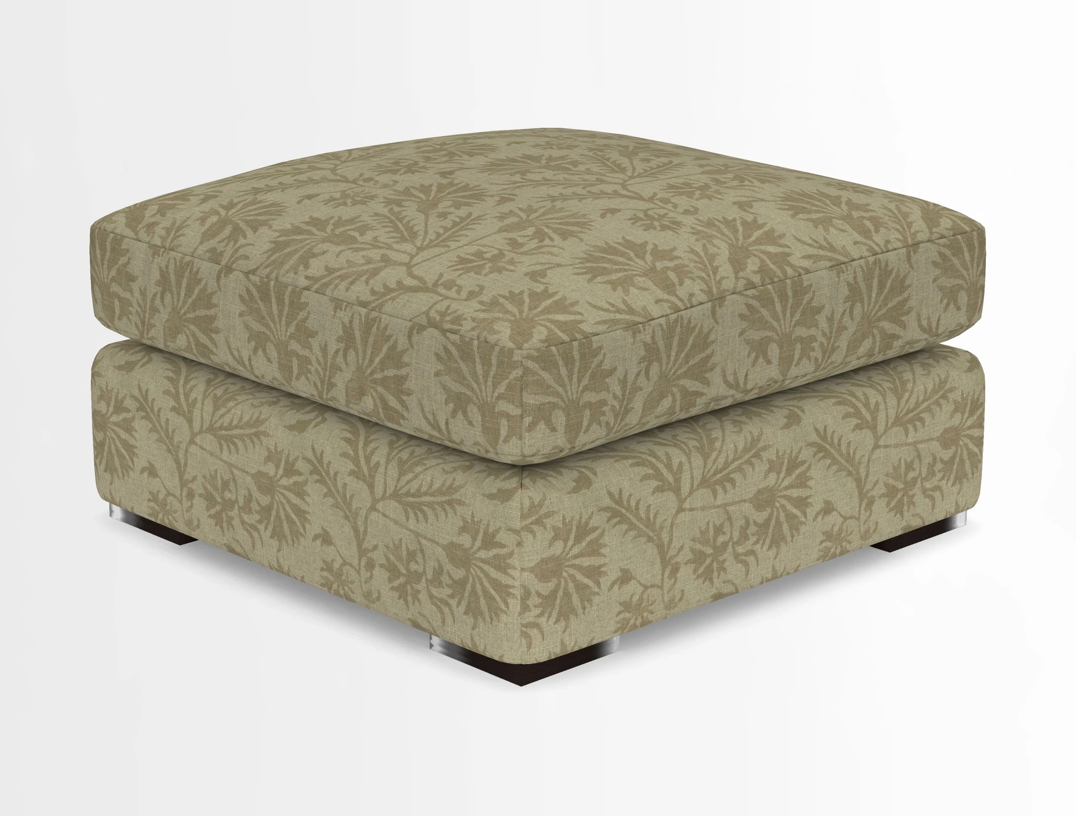 Stockbridge Combi Footstool in Two Tone Plain Biscuit