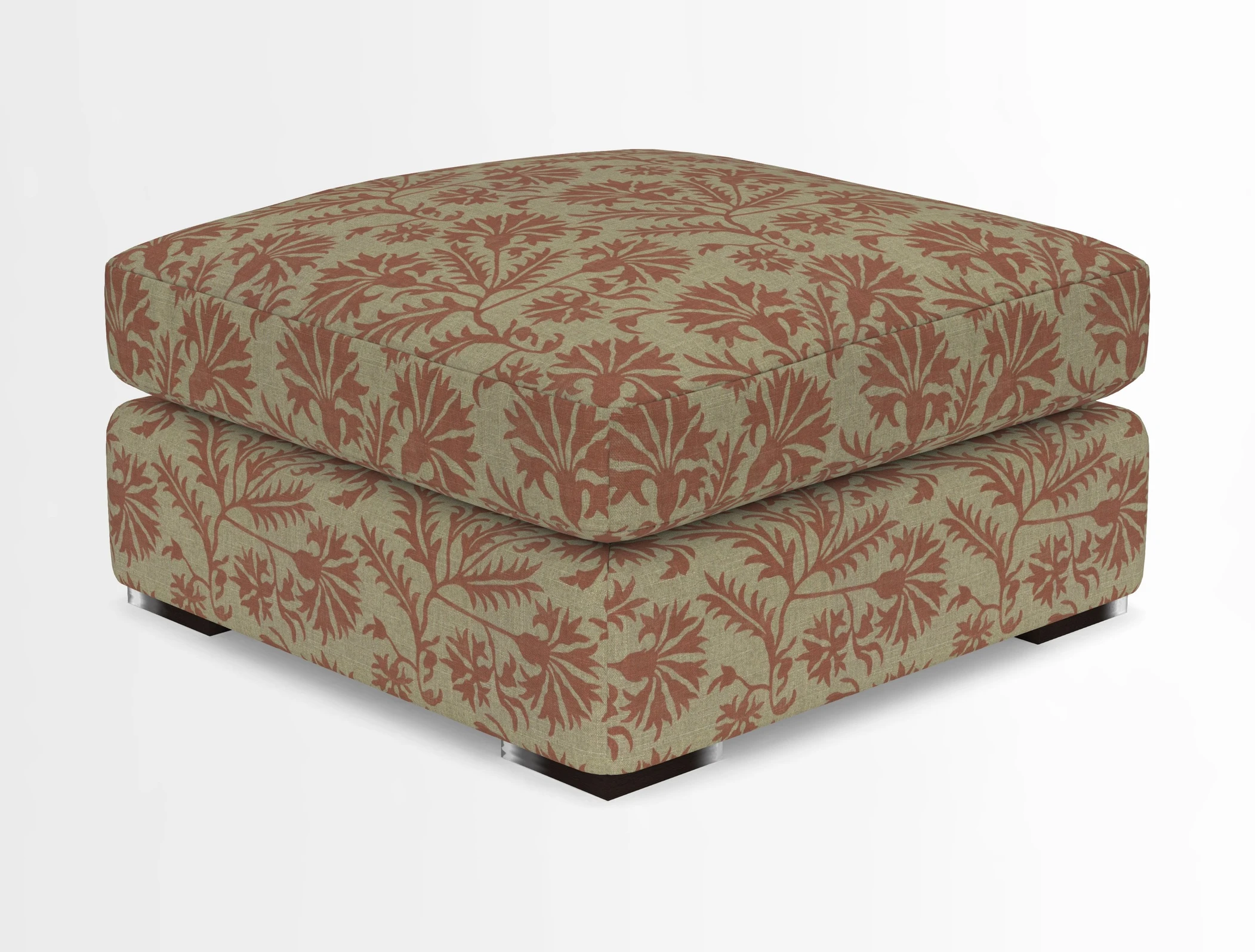 Stockbridge Combi Footstool in Two Tone Plain Biscuit