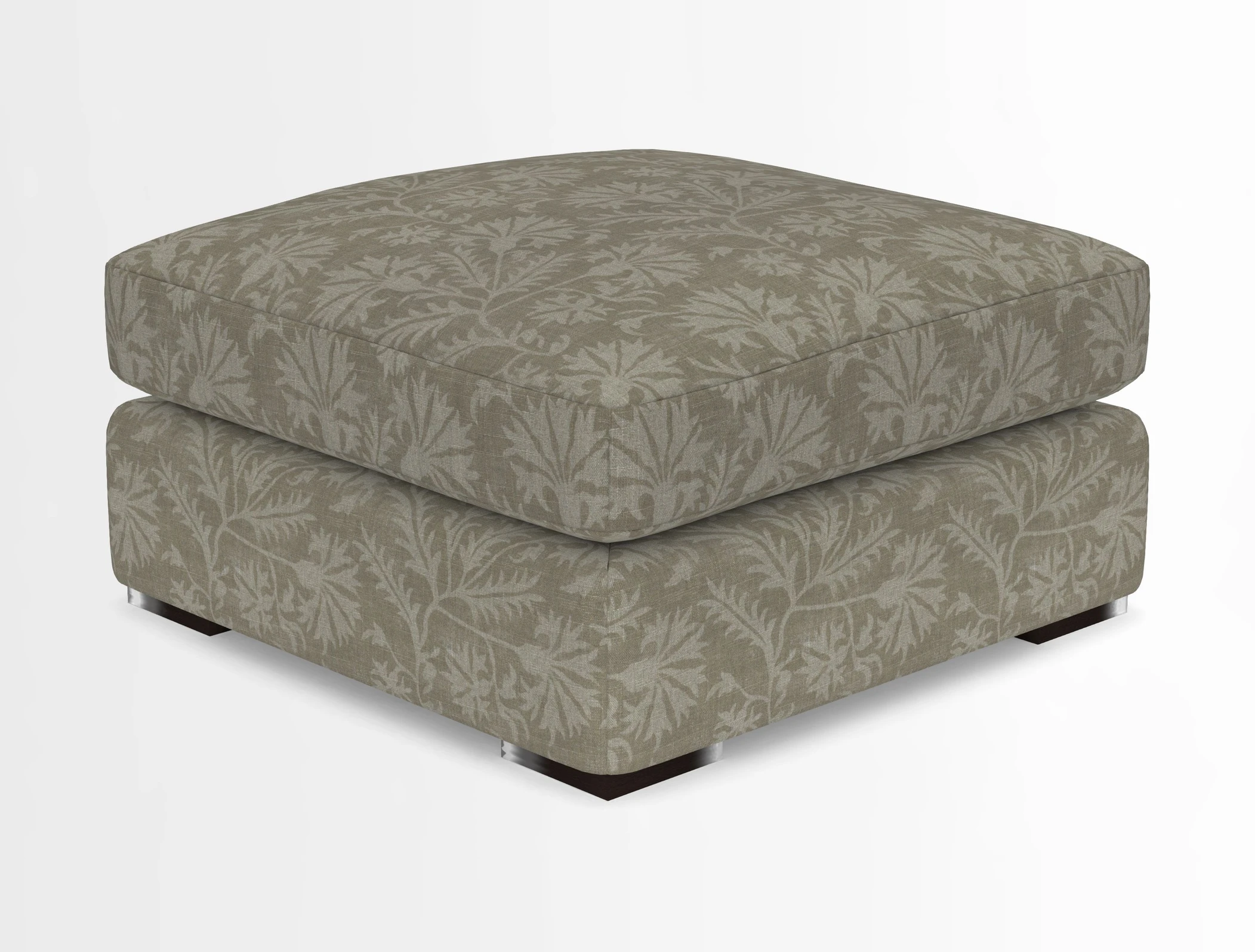 Stockbridge Combi Footstool in Two Tone Plain Biscuit