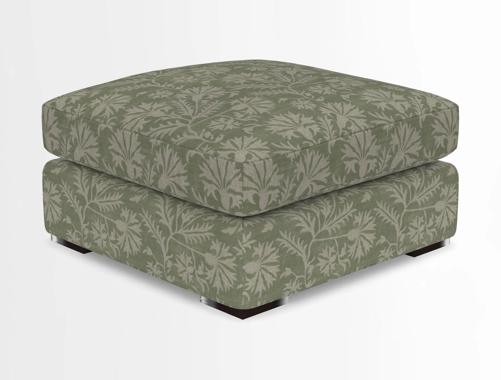 Stockbridge Combi Footstool in Two Tone Plain Biscuit