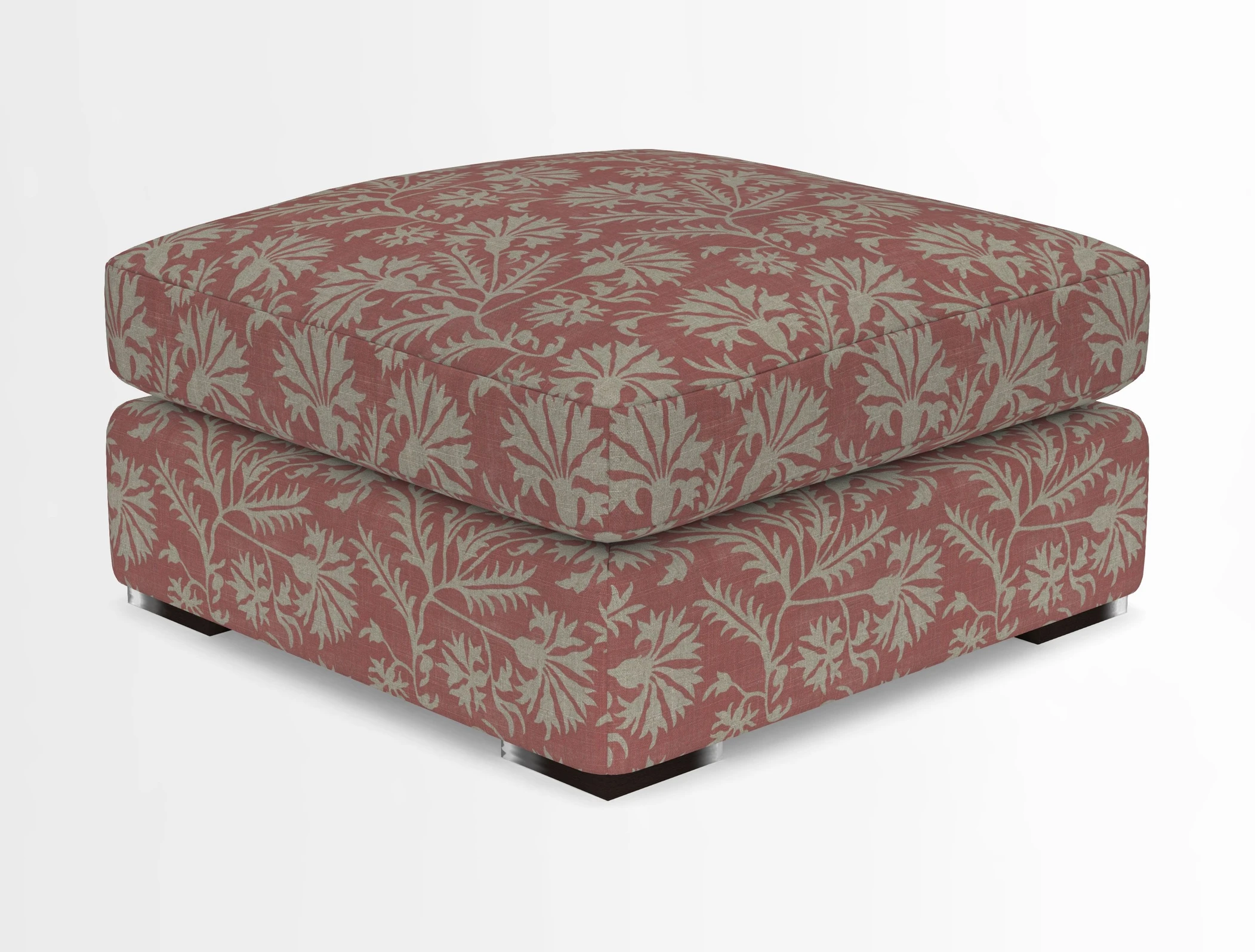Stockbridge Combi Footstool in Two Tone Plain Biscuit