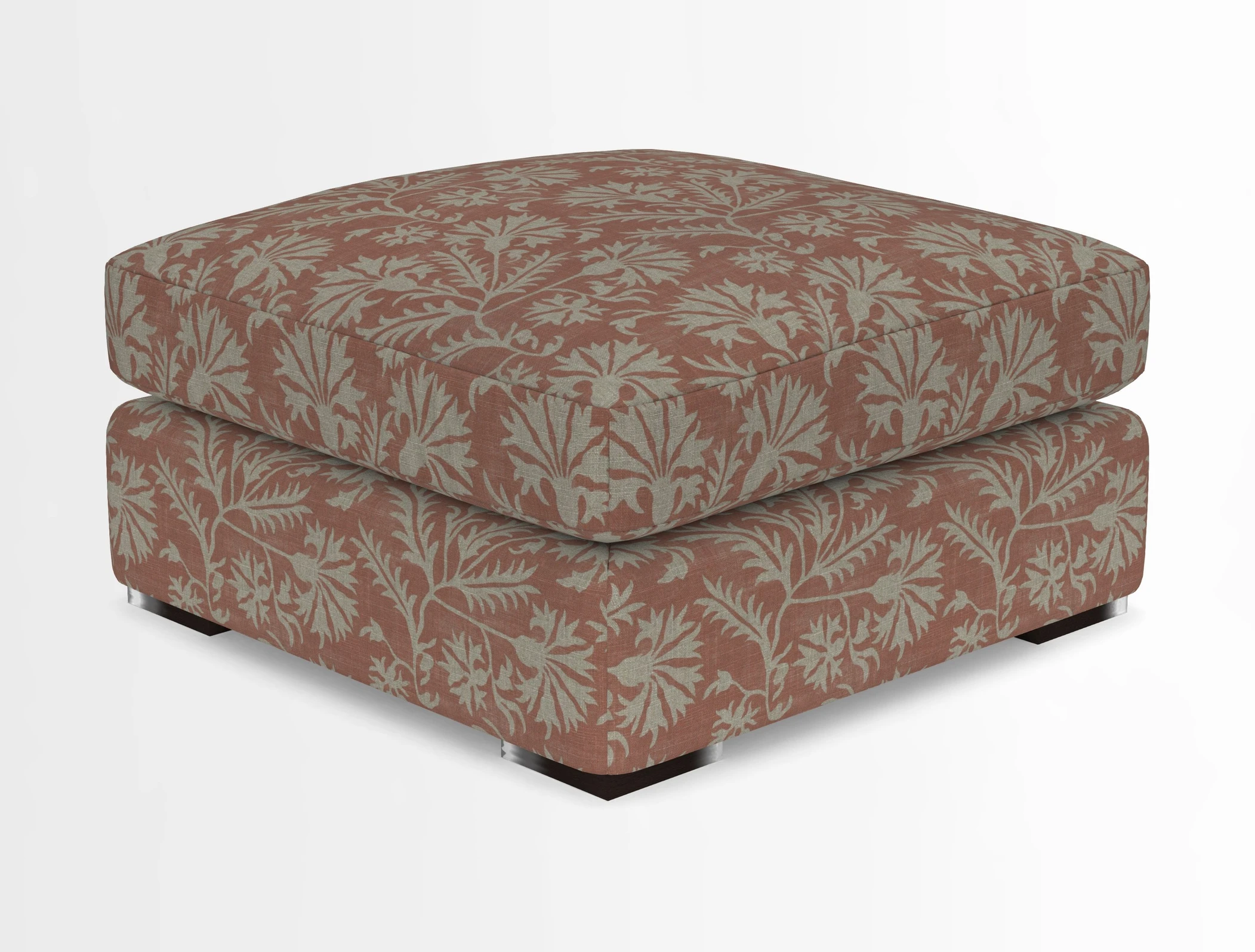 Stockbridge Combi Footstool in Two Tone Plain Biscuit