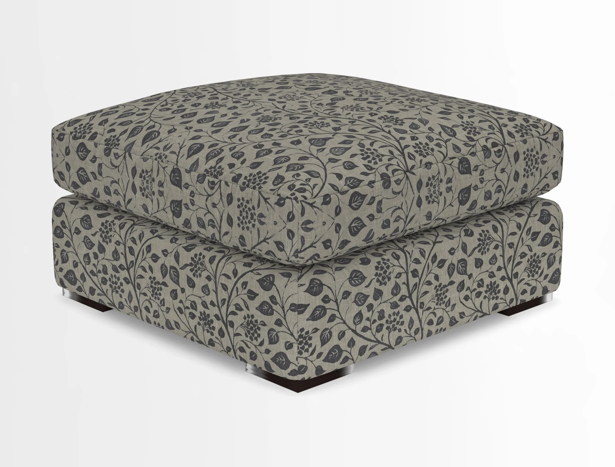 Stockbridge Combi Footstool in Two Tone Plain Biscuit