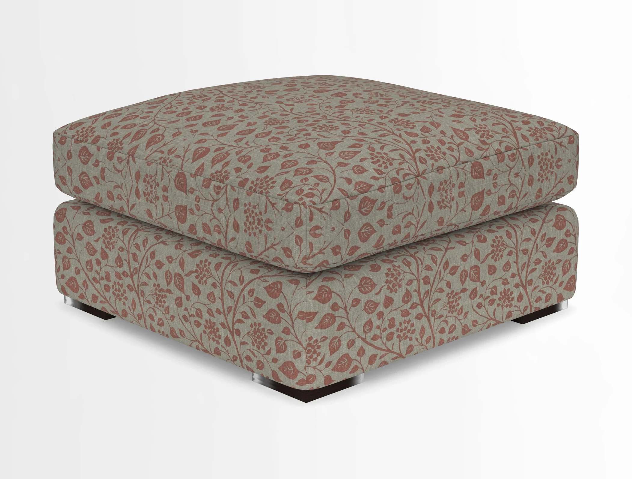 Stockbridge Combi Footstool in Two Tone Plain Biscuit