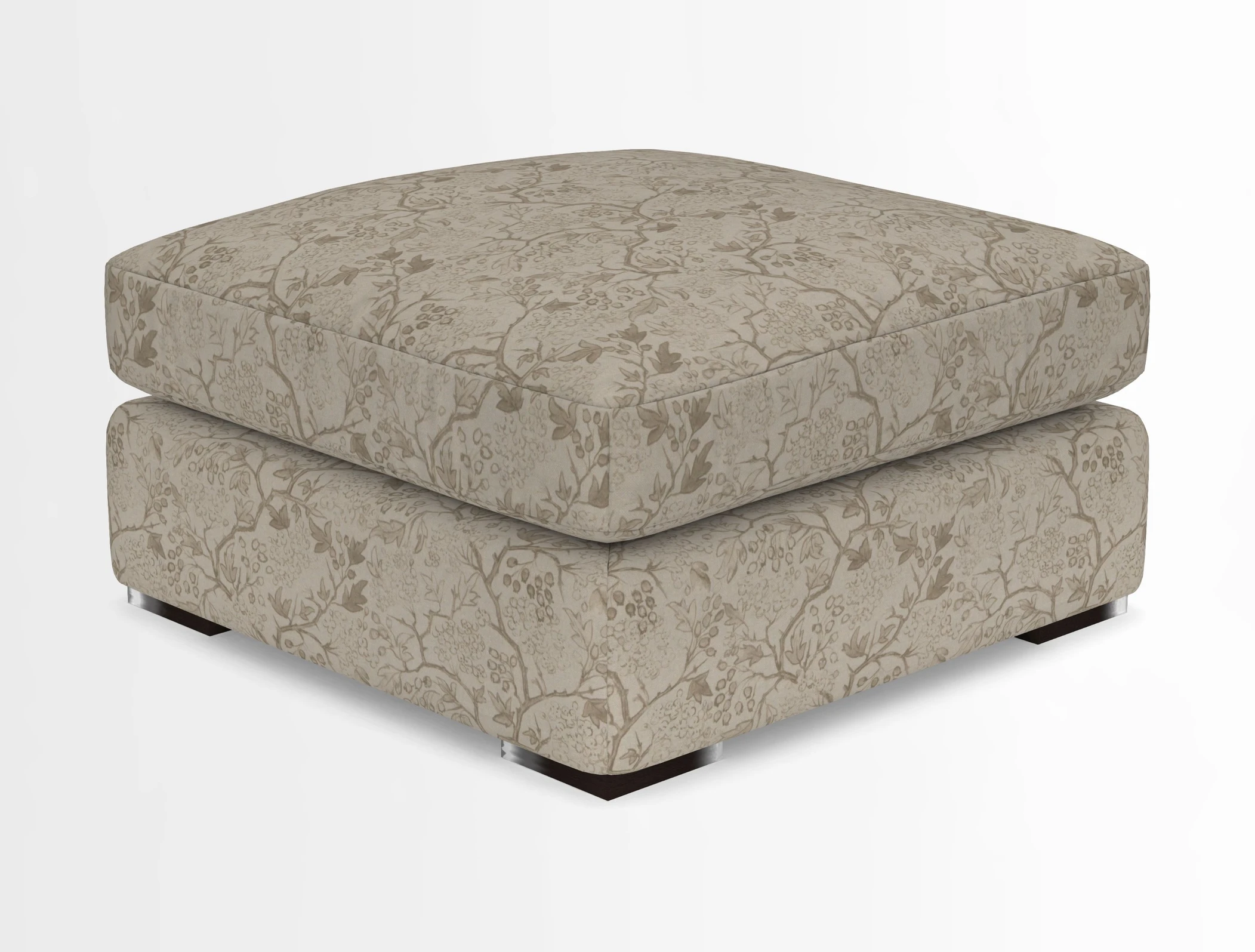 Stockbridge Combi Footstool in Two Tone Plain Biscuit