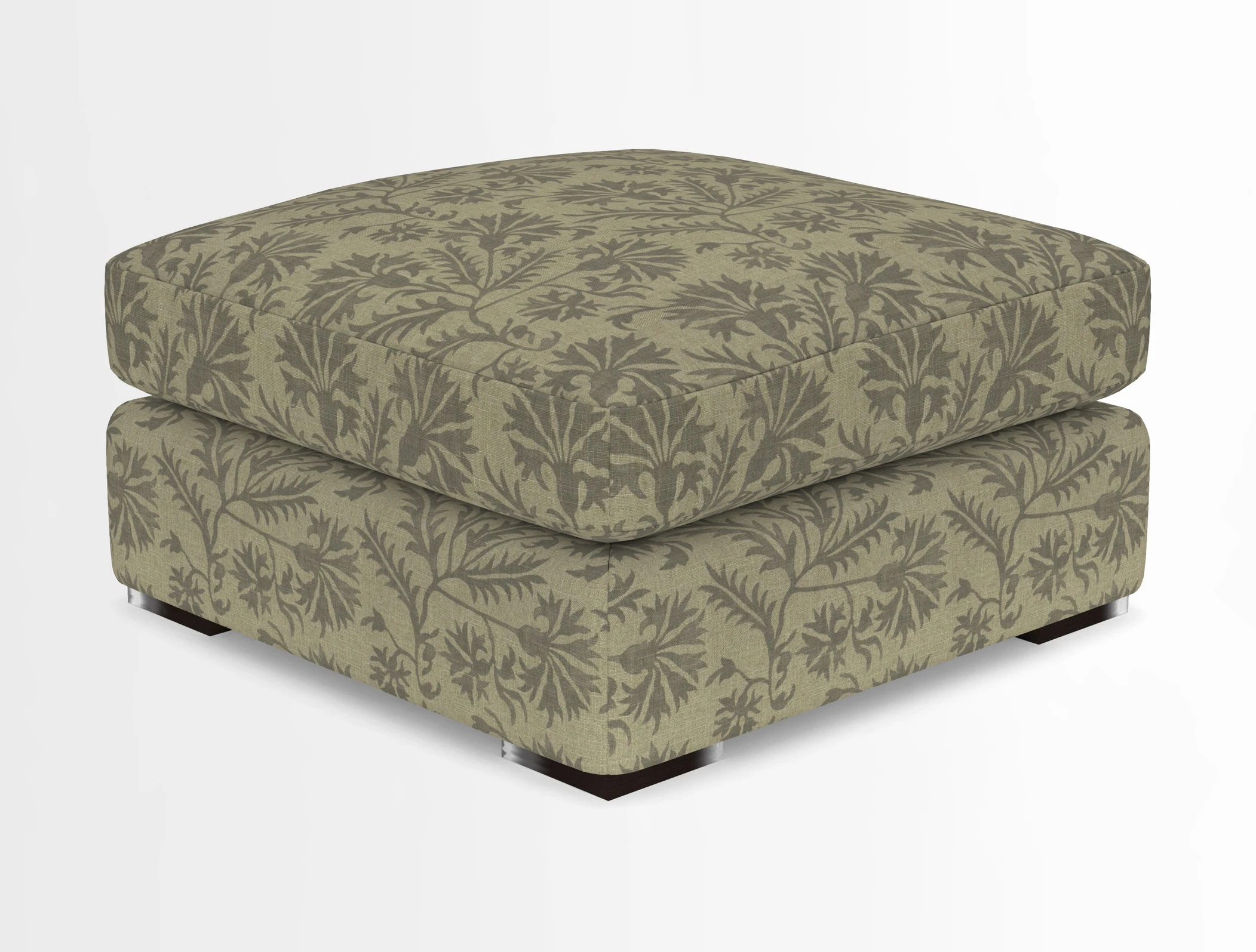 Stockbridge Combi Footstool in Two Tone Plain Biscuit
