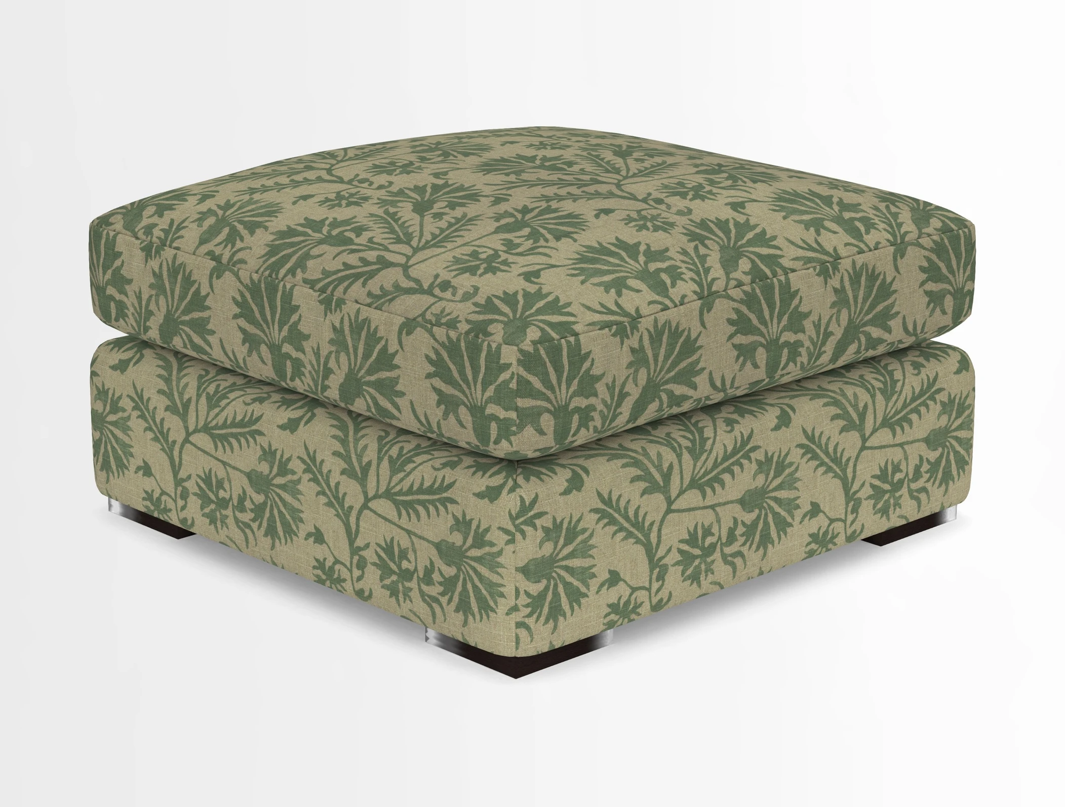 Stockbridge Combi Footstool in Two Tone Plain Biscuit