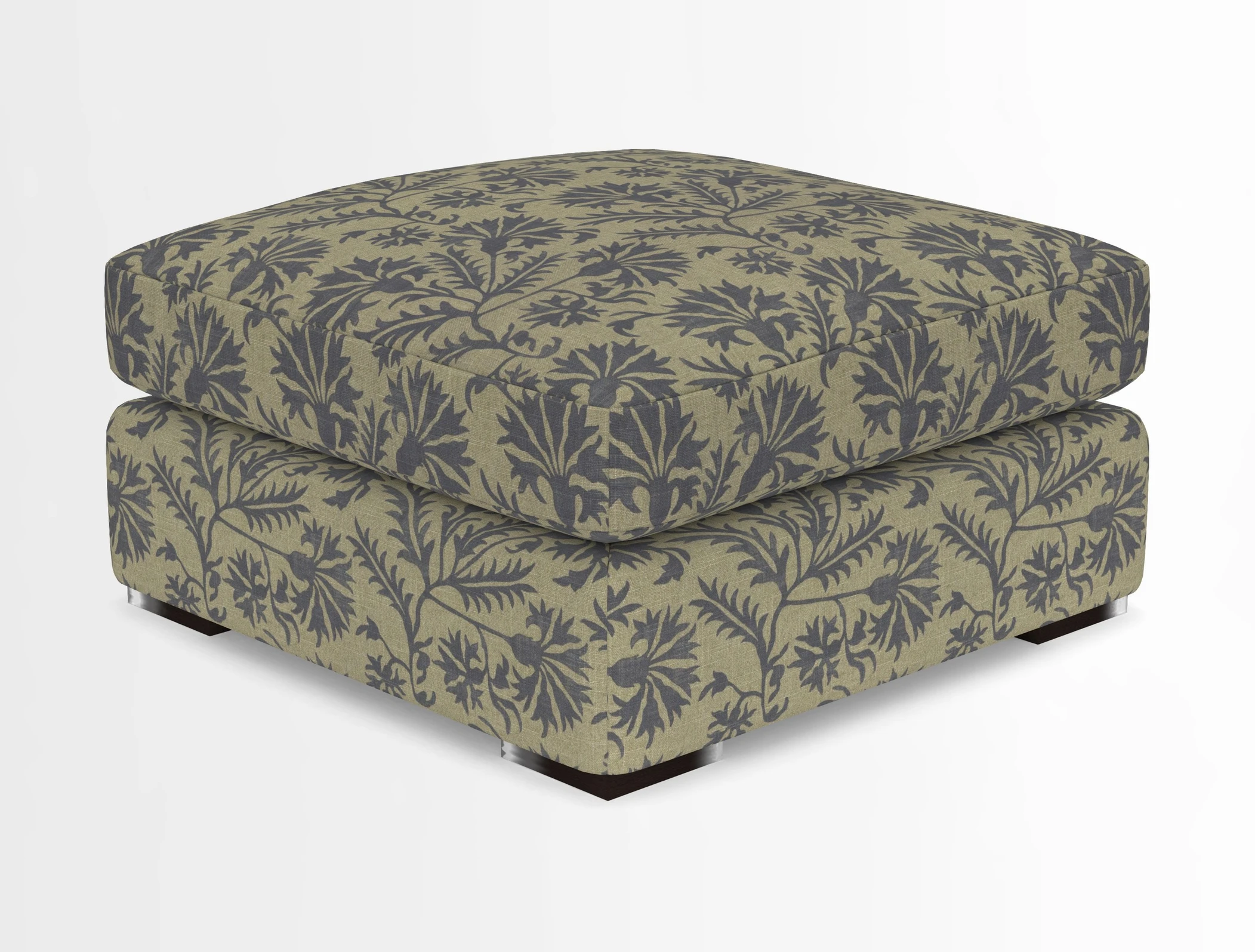 Stockbridge Combi Footstool in Two Tone Plain Biscuit